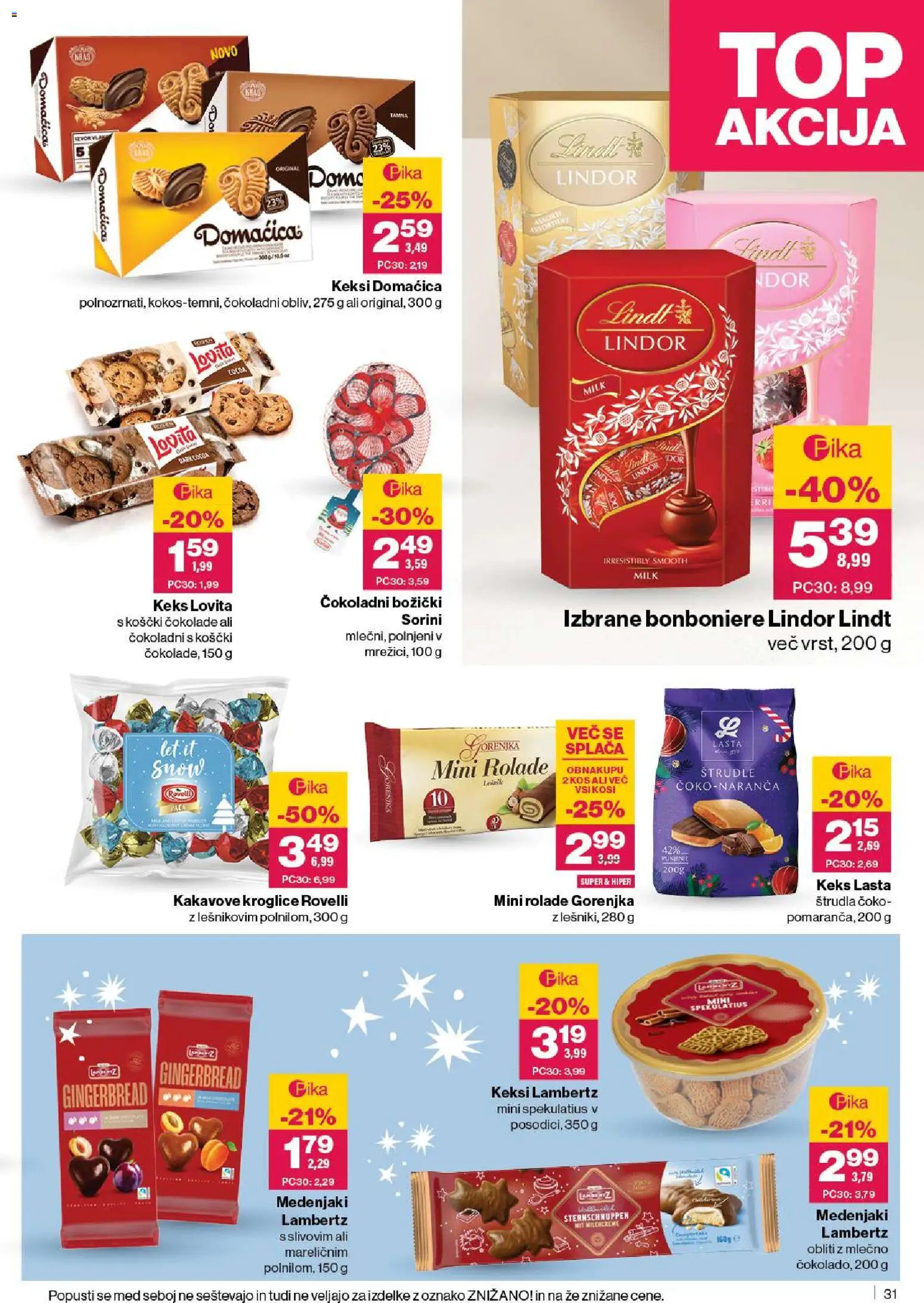 Novi Mercator katalog ponudbe – veljaven od 13.11.2025 | Stran: 33 | Izdelki: Keksi
