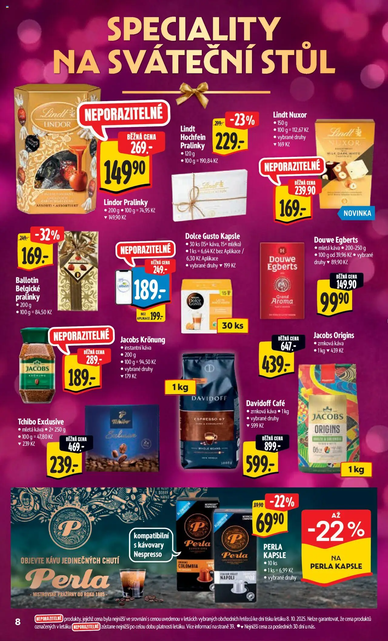 Albert leták - Hypermarket od 15.10.2025 | Strana: 15 | Produkty: Dolce Gusto, Instantní káva, Jacobs Kronung, Nespresso