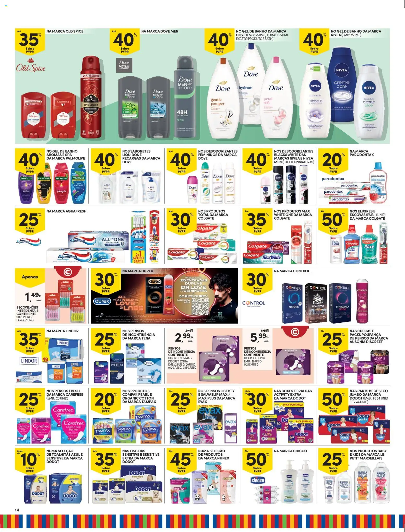 Continente - Madeira │ válido de 17.02.2026 | Página: 14 | Produtos: Perfume, Gel de banho, Creme, Cuecas