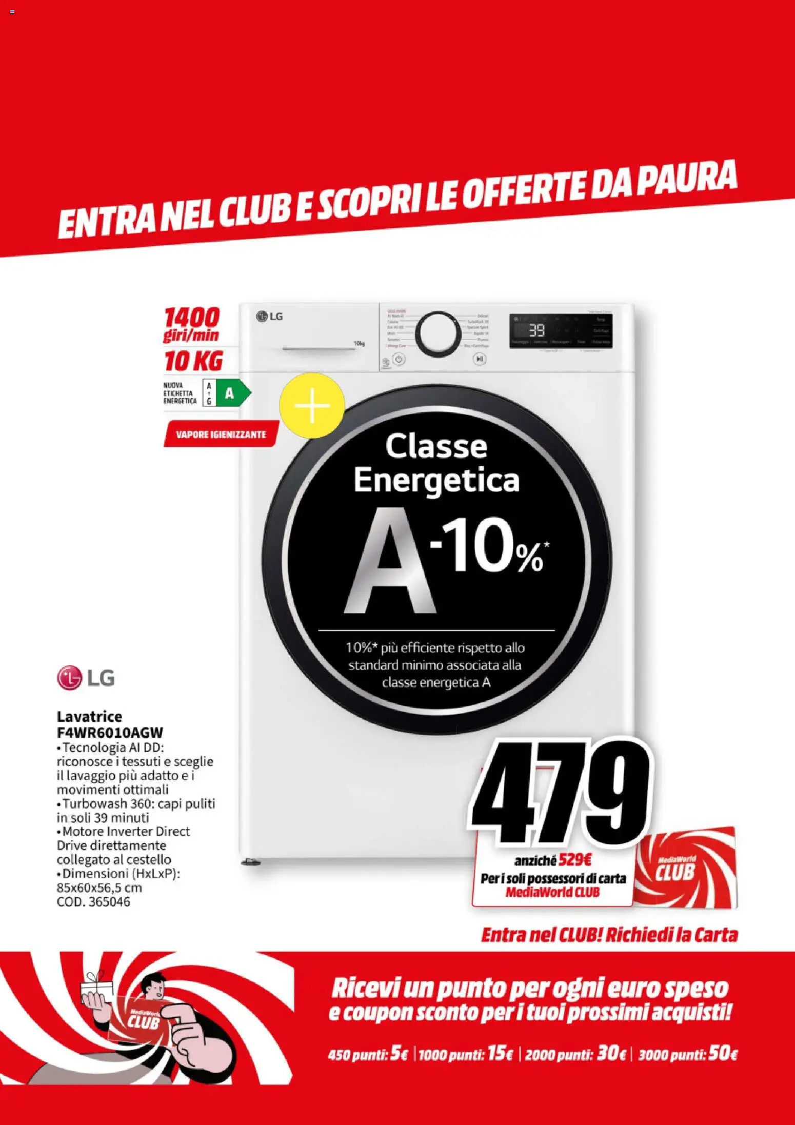 Volantino Media World del 27.10.2025 | Pagina: 51 | Prodotti: Lavatrice