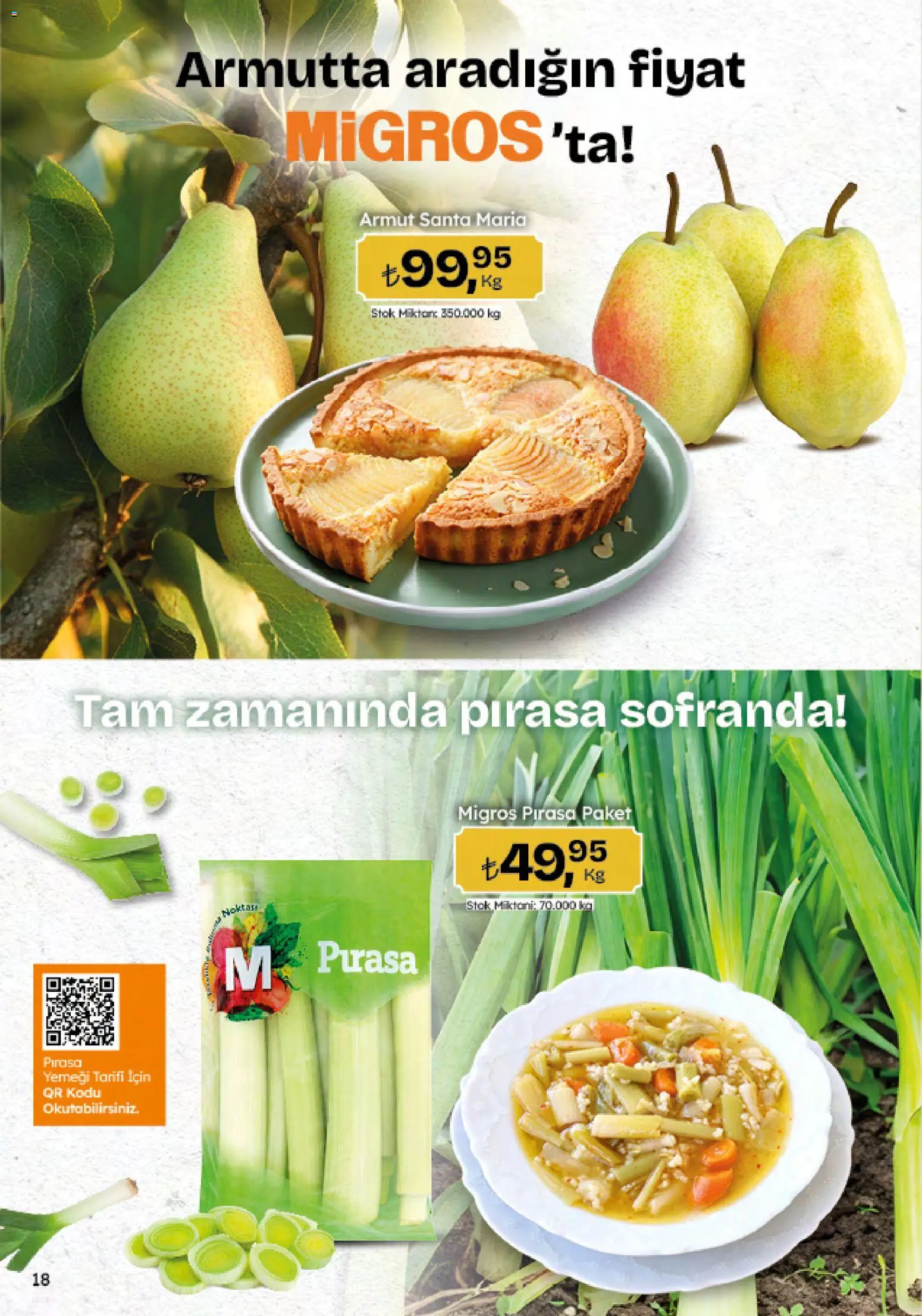 Migros Katalog - Migroskop - 26.02.2026 tarihinden itibaren geçerlidir | Sayfa: 18 | Ürünler: Pırasa, Armut