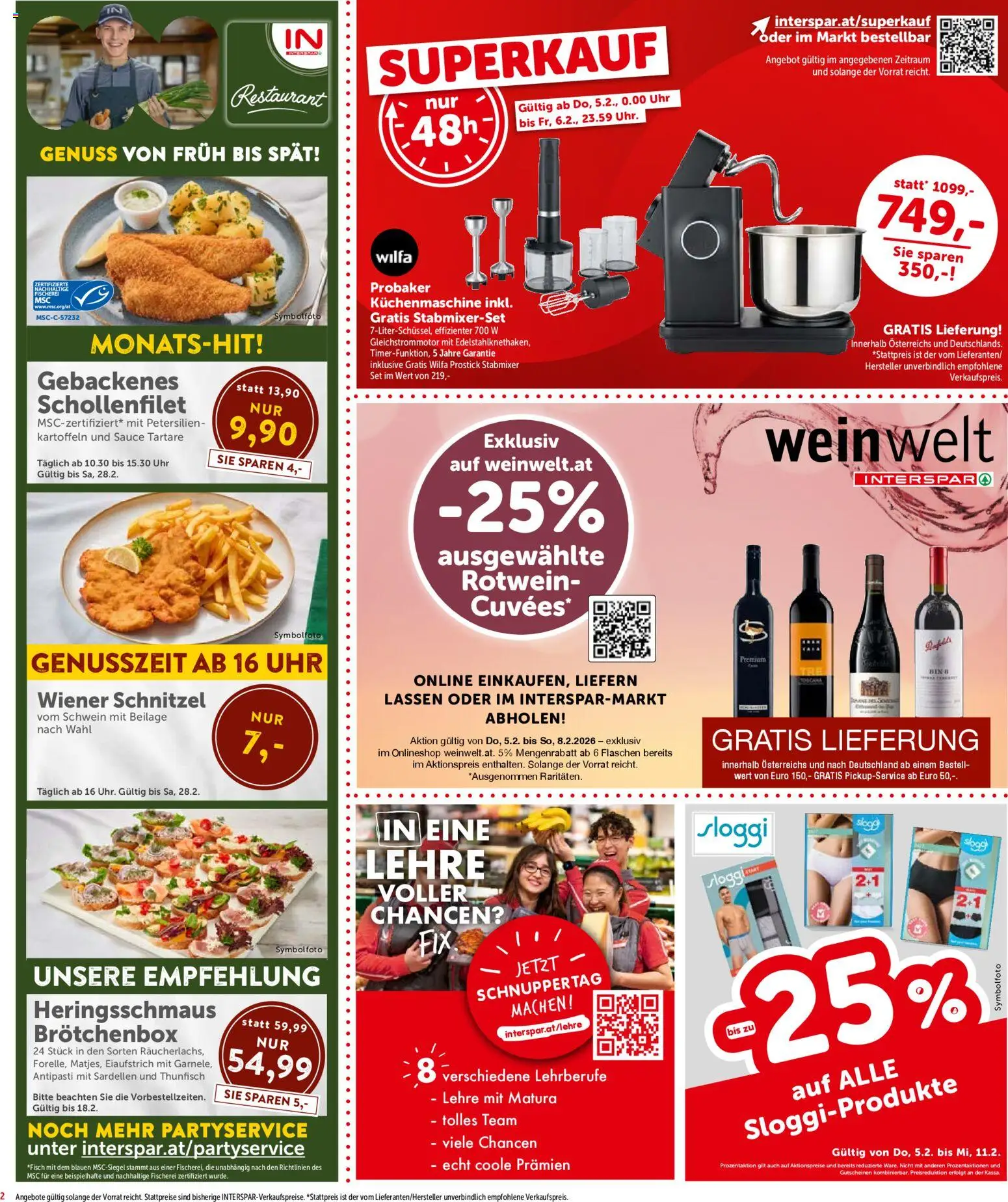 INTERSPAR Flugblatt - Wien gültig ab 05.02.2026 | Seite: 2 | Produkte: Kartoffeln, Uhr