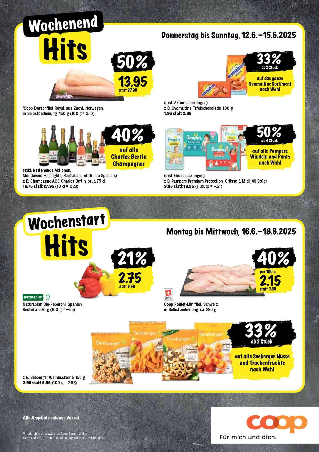 Coop Aktionen ab 12.06.2025 | Seite: 20 | Produkte: Nüsse, Pampers