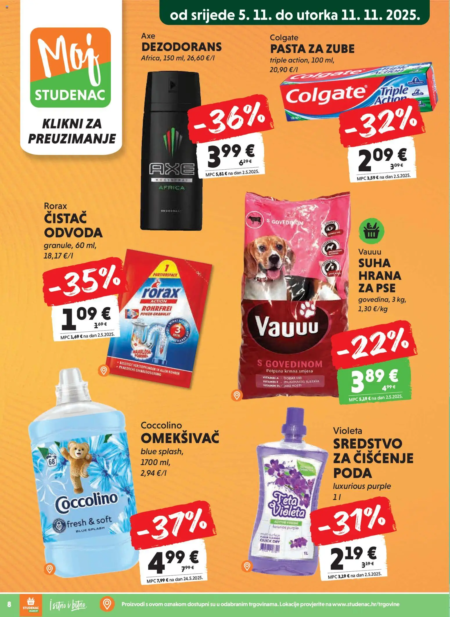 Studenac katalog | vrijedi od 05.11.2025 | Stranica: 8 | Proizvodi: Feta, Pasta za zube, Pasta, Coccolino