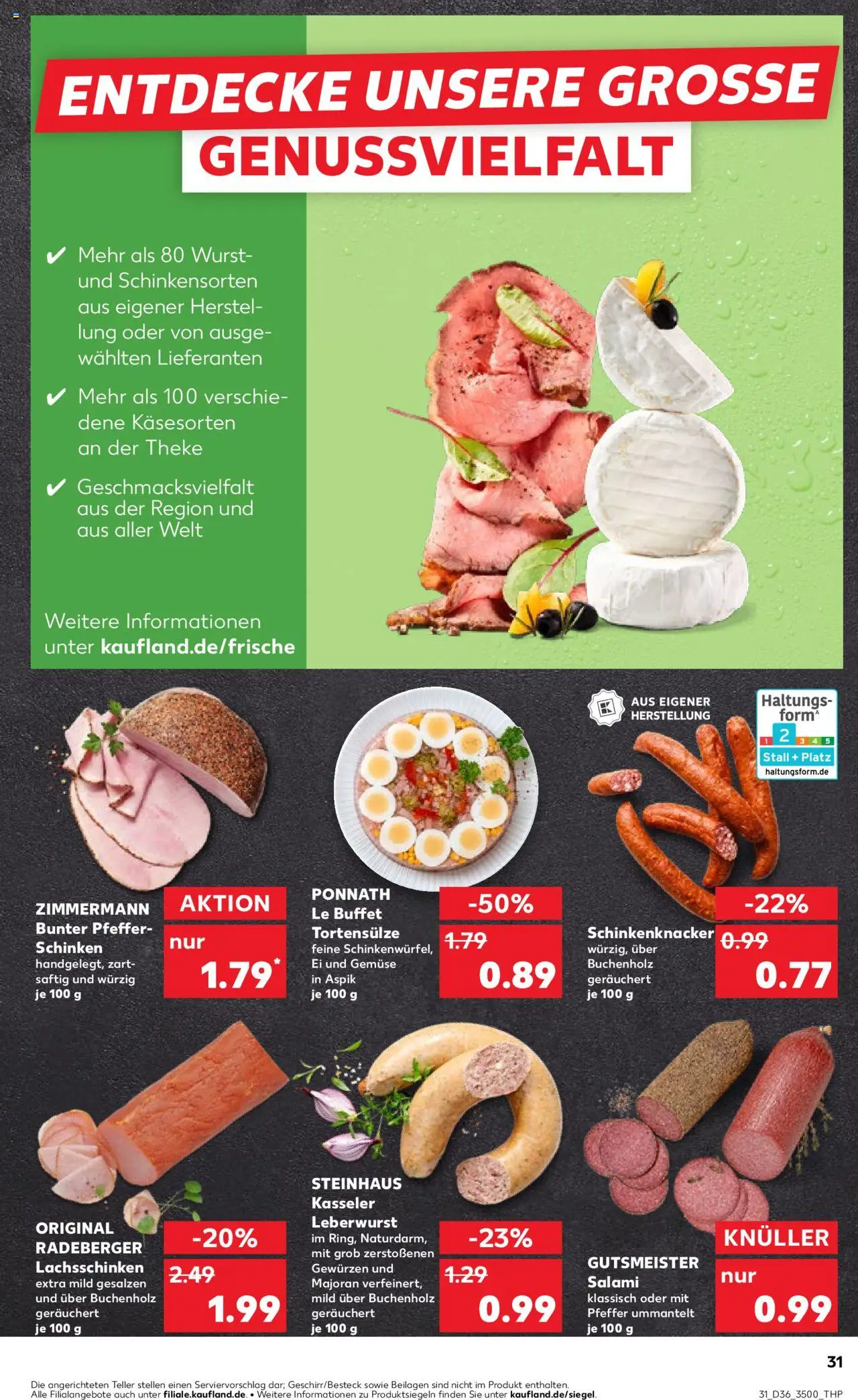 Kaufland prospekt Jena	 – gültig ab 07.09.2025 | Seite: 31 | Produkte: Theke, Gemüse, Wurst, Schinken