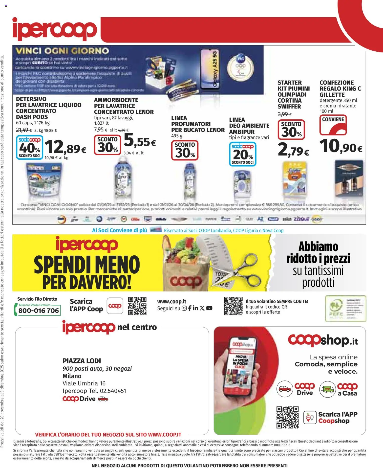 Volantino Ipercoop del 20.11.2025 | Pagina: 30 | Prodotti: Crema, Ammorbidente, Detergente, Lavatrice