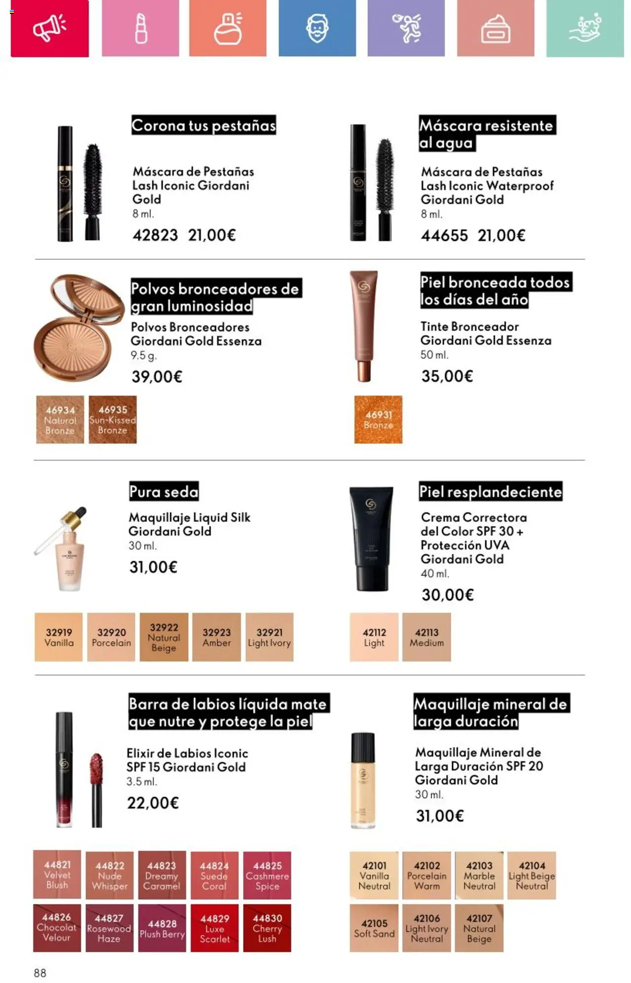 Oriflame - Catálogo Campaña 11 │ válido desde el 03.08.2025 | Página: 88 | Productos: Bronceador, Tinte, Máscara, Crema