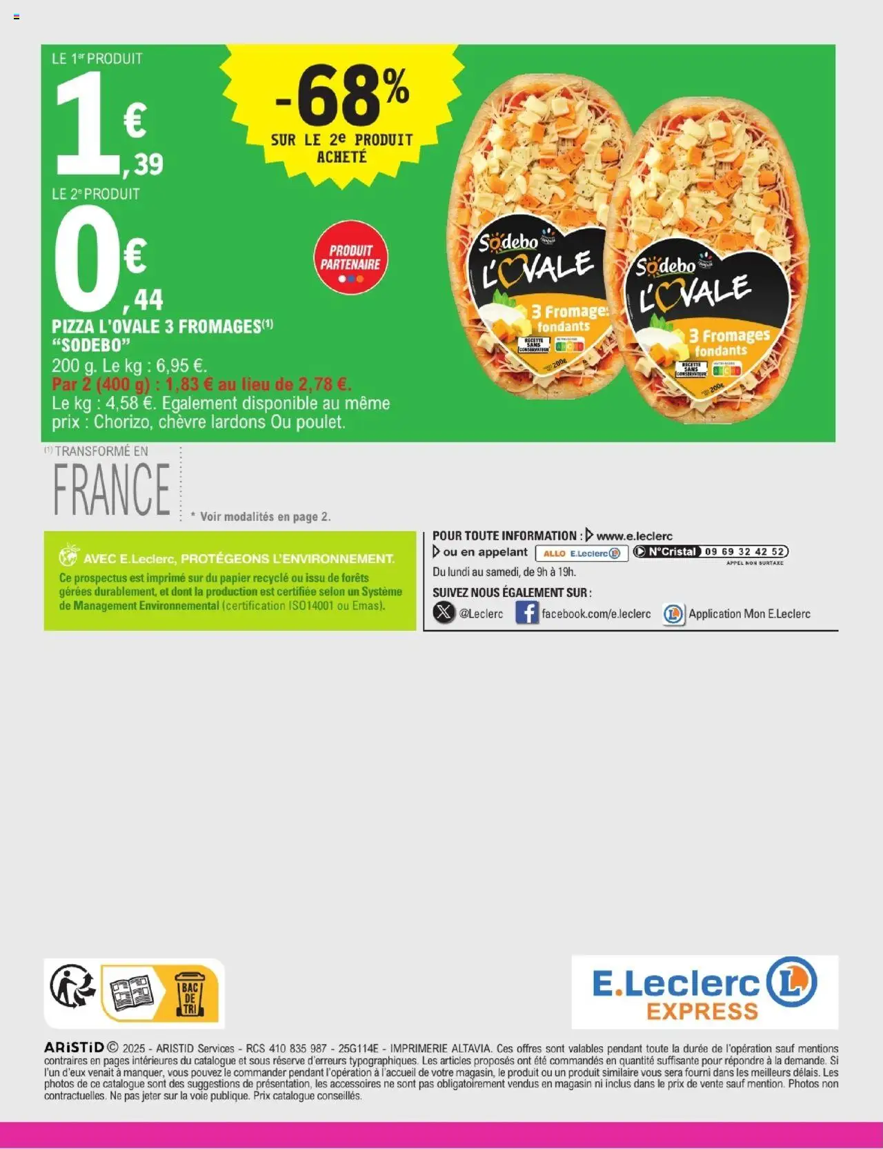  | Page: 16 | Produits: Lardons, Fromage, Pizza