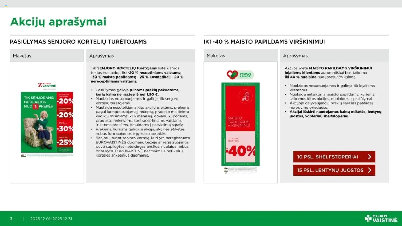 EUROVAISTINĖ akcijos nuo 01.12.2025 | Puslapis: 3