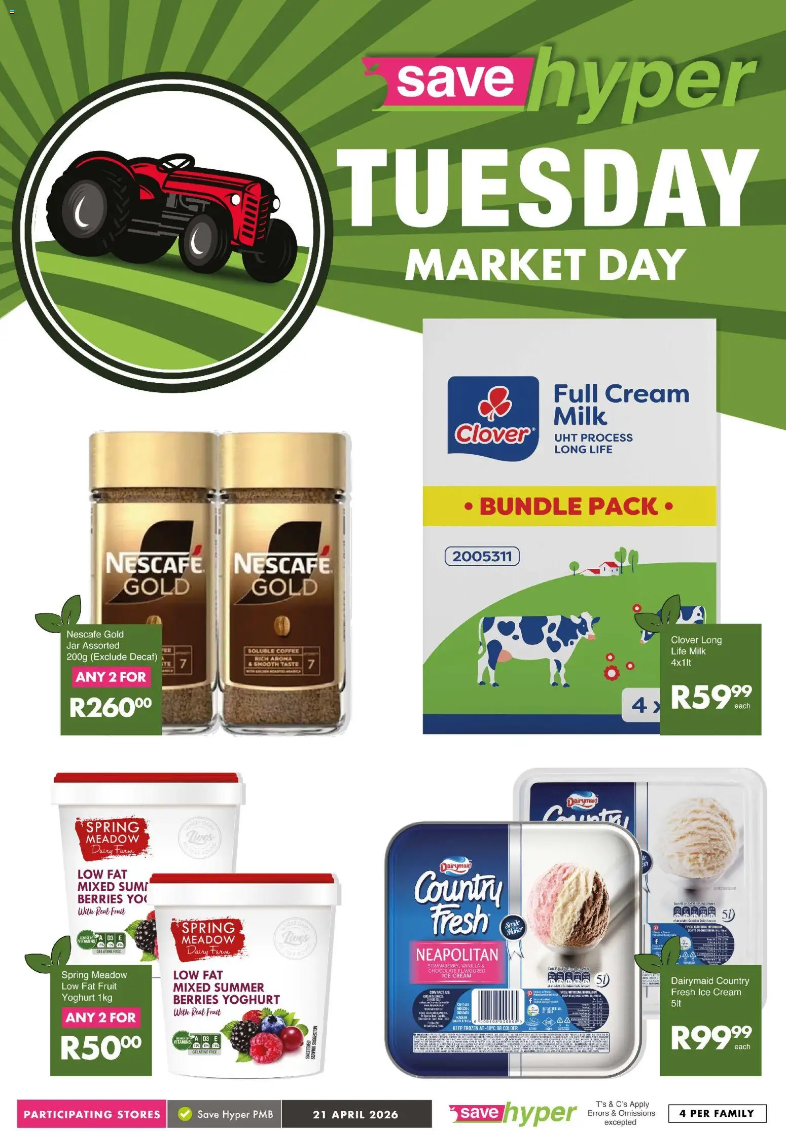 New Save catalogue – valid from 21.04.2026 | Page: 9 | Products: Yoghurt, Vitamins, Coffee, Cream