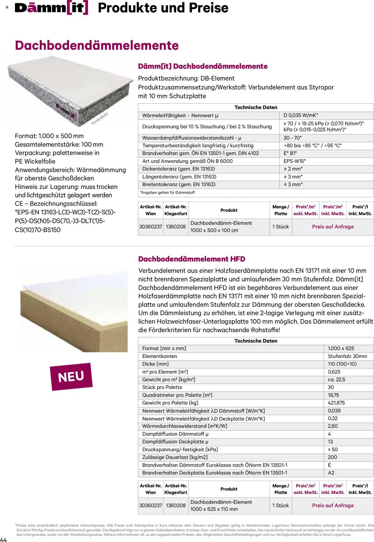 Lagerhaus Dämm[it] Katalog 2025 gültig ab 08.01.2025 | Seite: 44 | Produkte: Gewicht