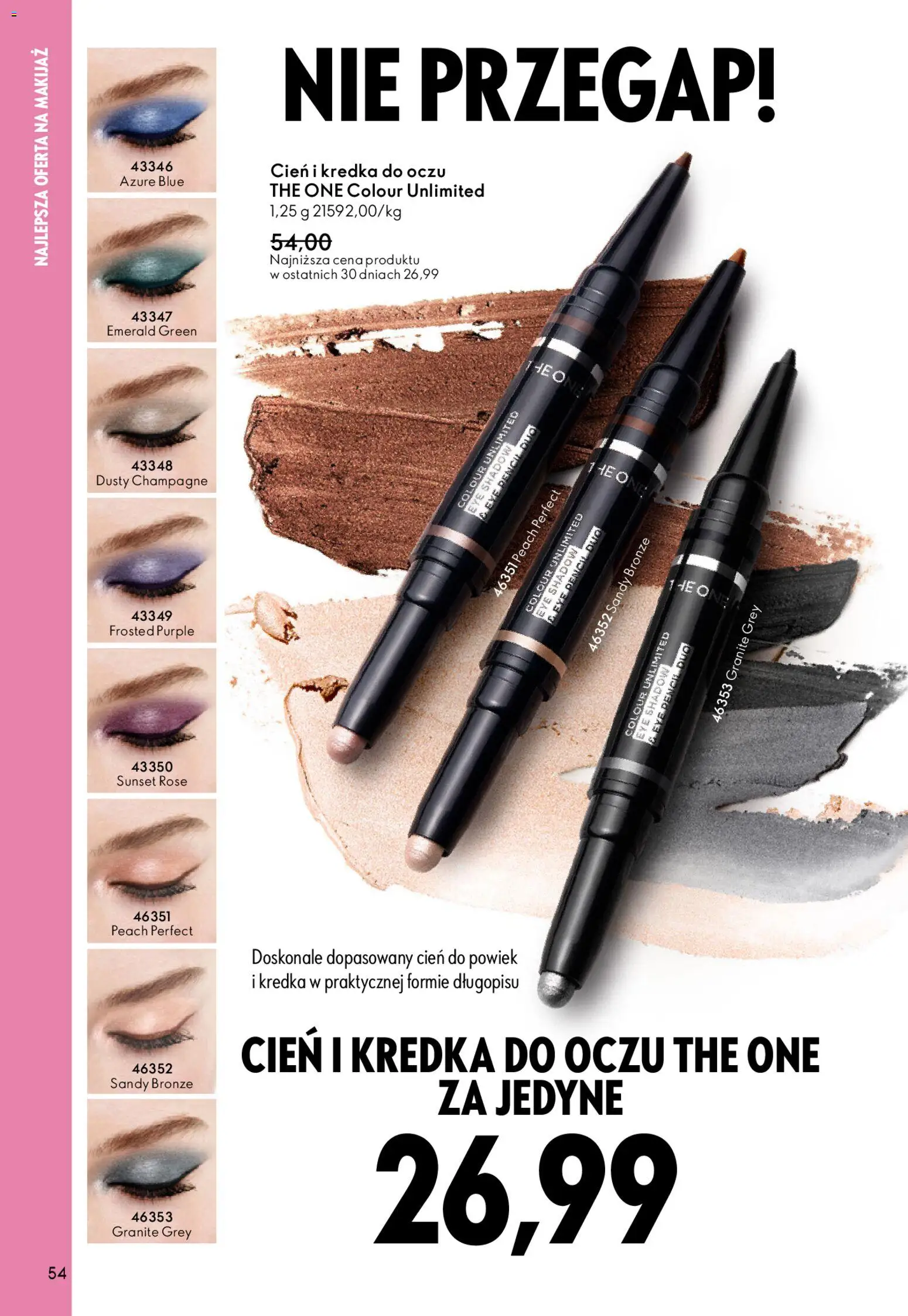 Oriflame Katalog 1 2026 od 24.12.2025 | Strona: 54 | Produkty: Champagne, Makijaż, Kredka do oczu