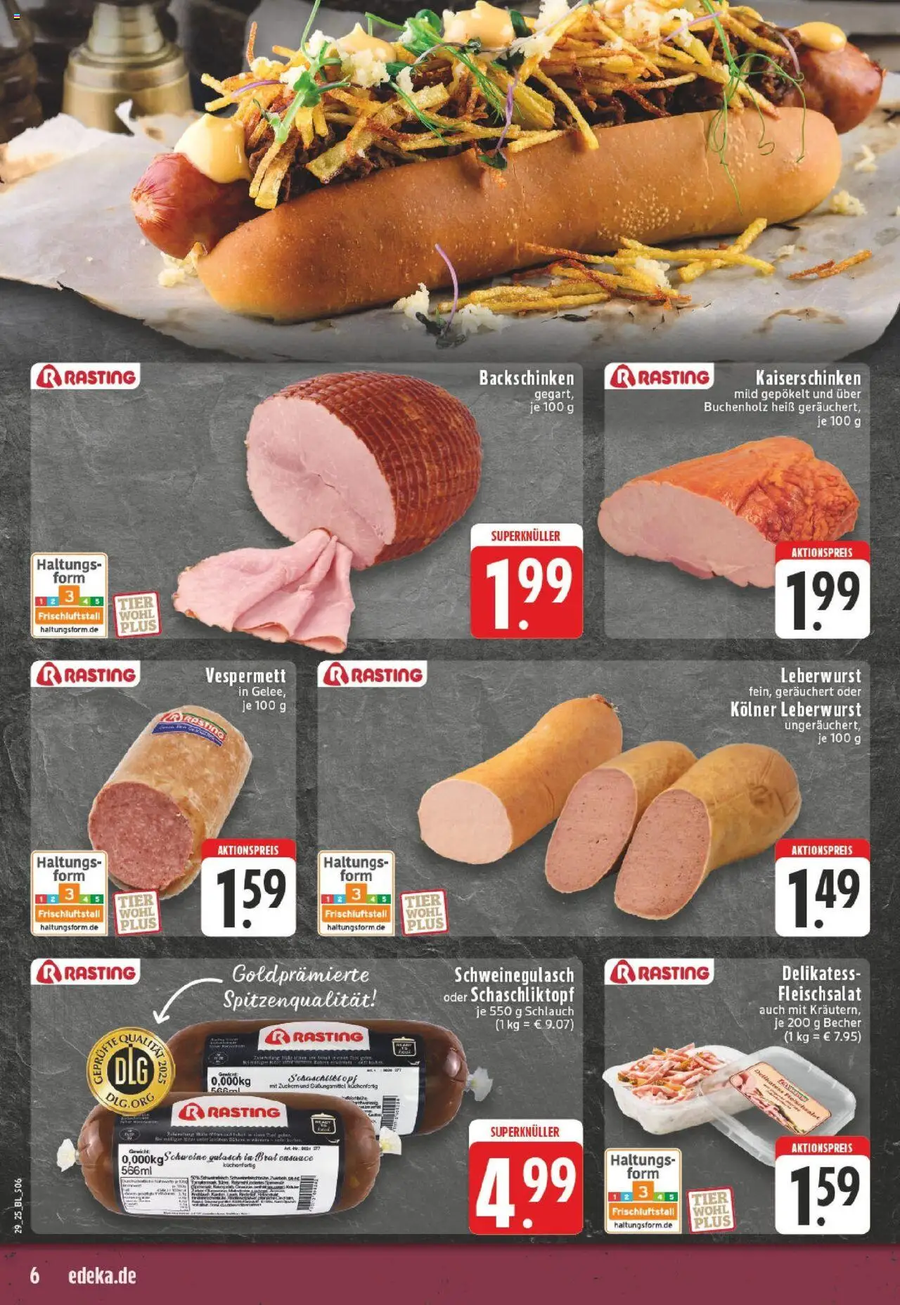 Edeka prospekt Versmold	 - gültig ab dem 13.07.2025 | Seite: 6 | Produkte: Schweinegulasch, Gulasch, Zucker