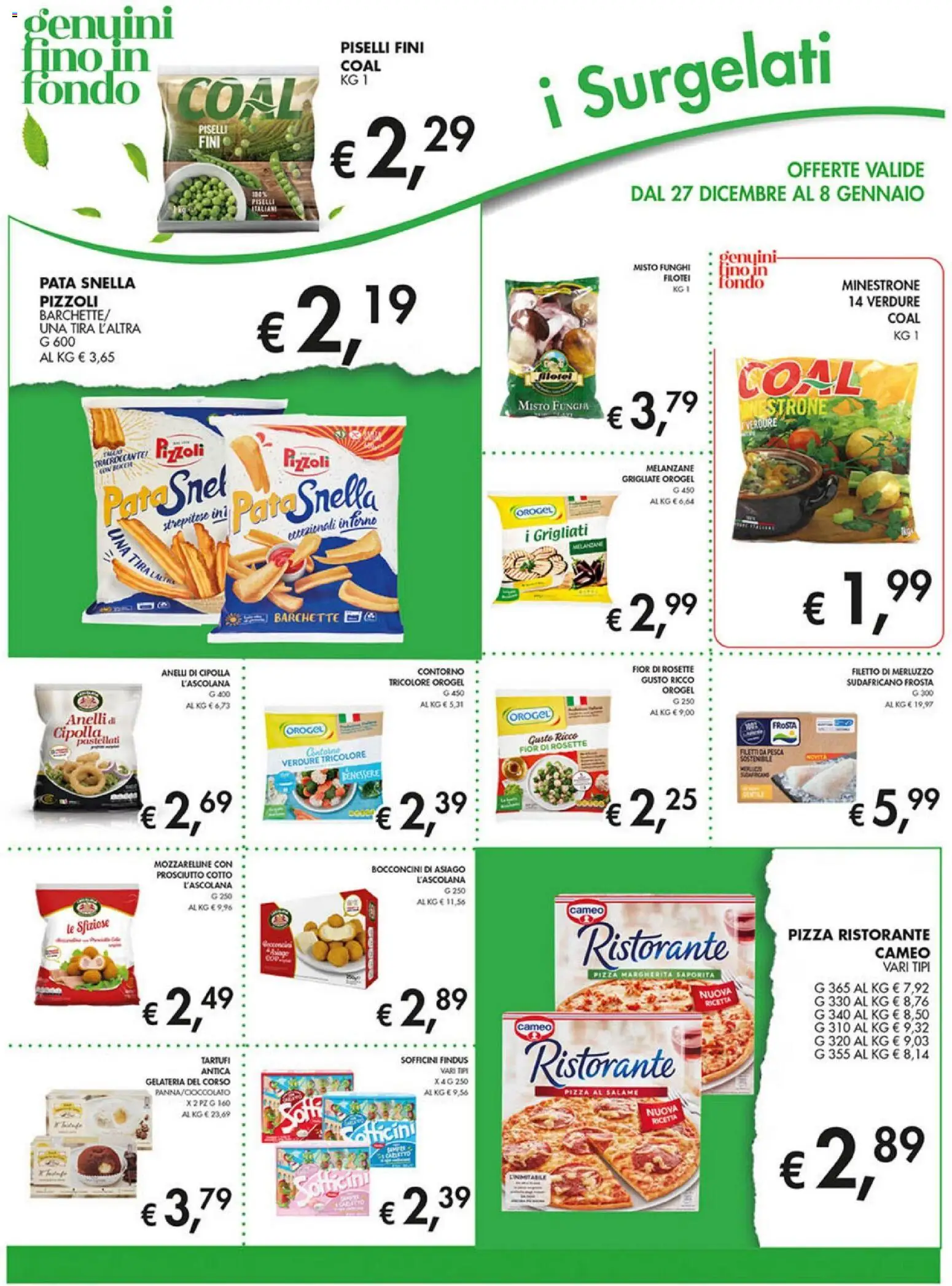 Volantino Coal del 27.12.2025 | Pagina: 8 | Prodotti: Minestrone, Salame, Prosciutto, Piselli