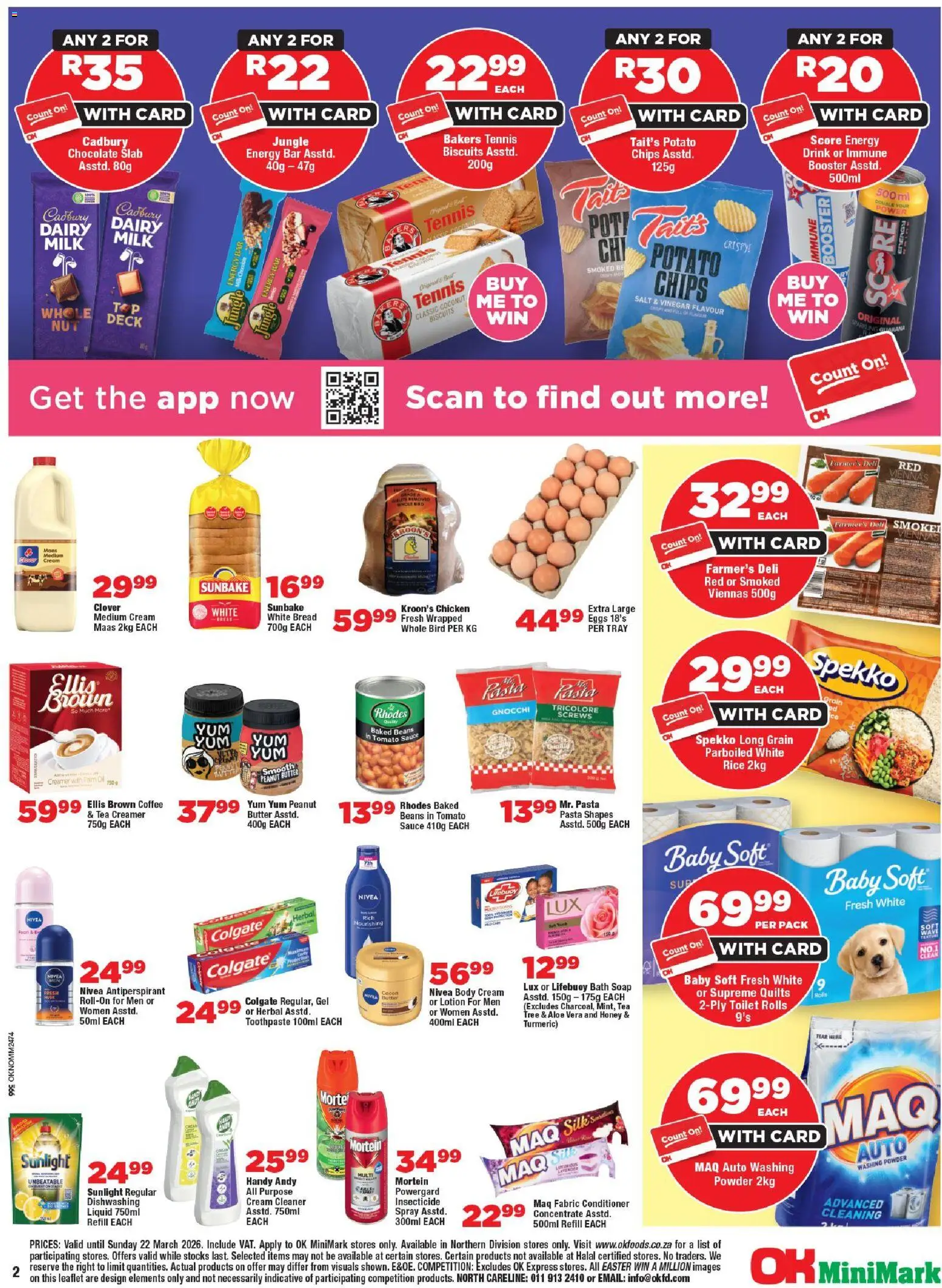 New OK Foods catalogue – valid from 11.03.2026 | Page: 2 | Products: Coffee, Powder, Peanut butter, Soap