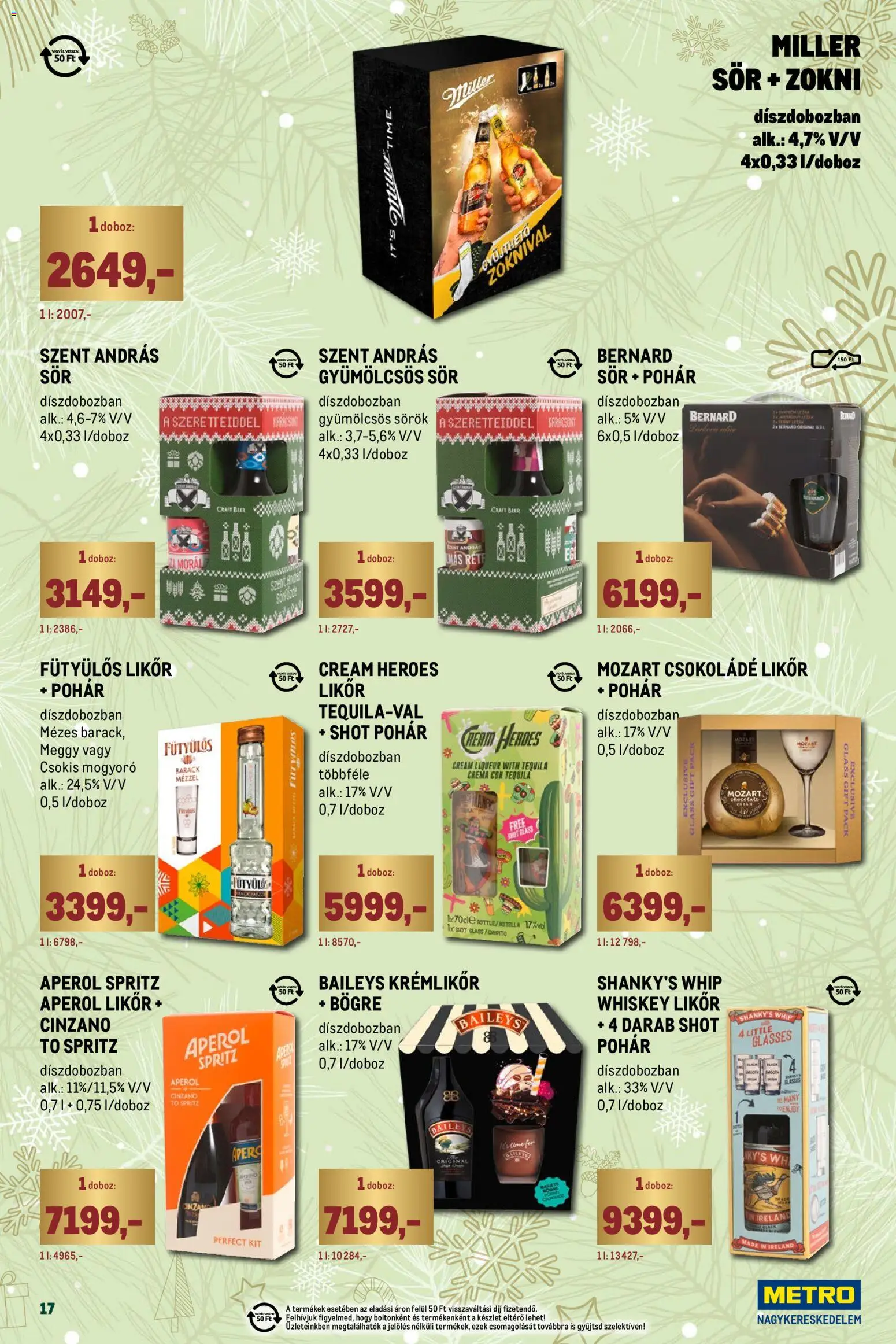 Metro akciós ujság - amely érvényes a következő dátumtól: 02.11.2025 | Oldal: 17 | Termékek: Bögre, Tequila, Sör, Likőr