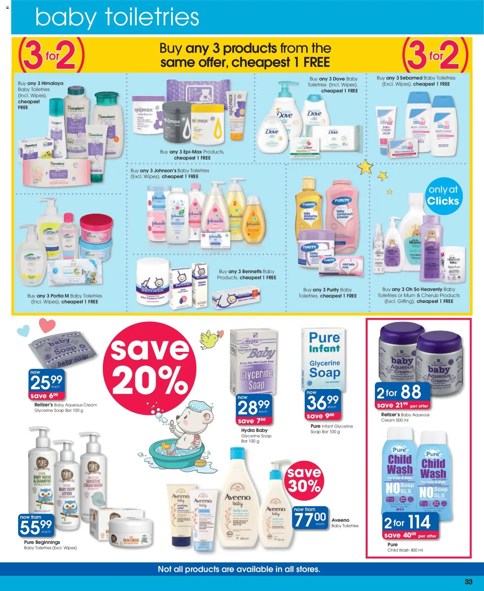 New Clicks catalogue – valid from 25.02.2026 | Page: 33 | Products: Powder, Soup, Soap, Lotion
