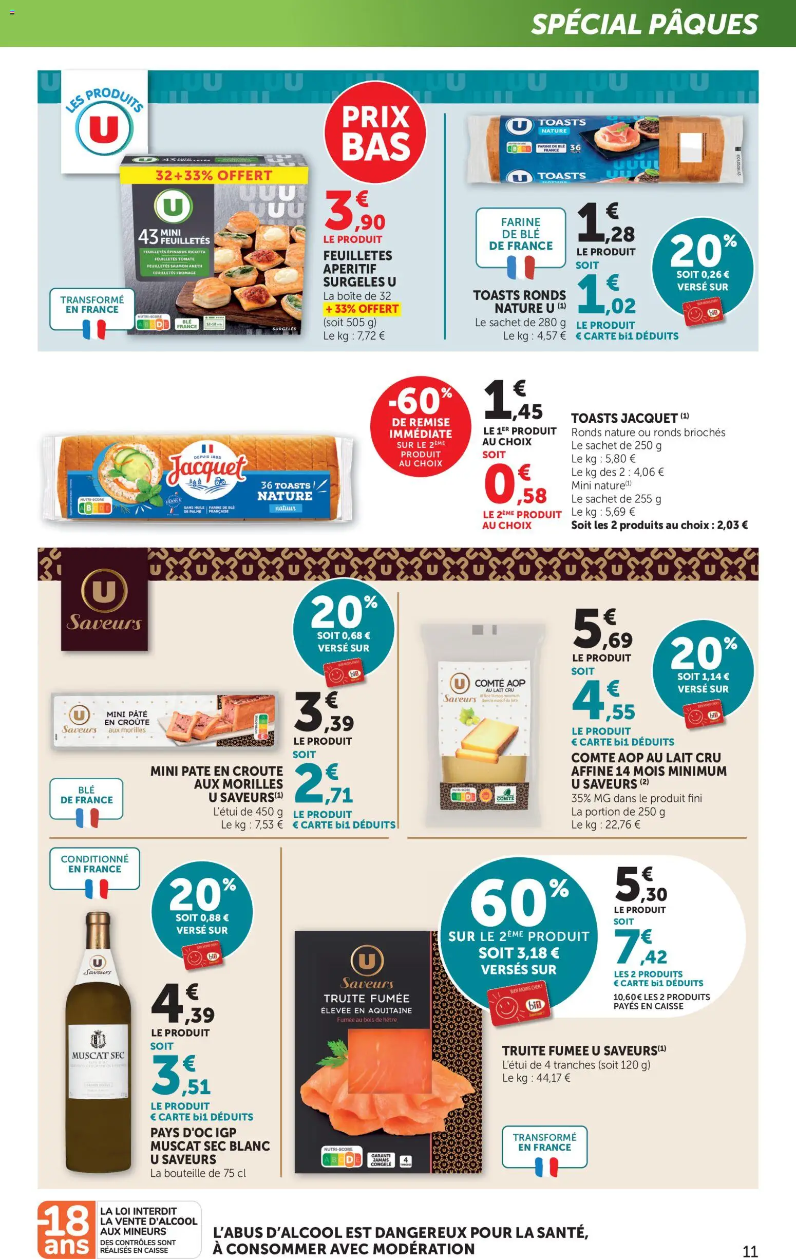 {H1} | Page: 11 | Produits: Truite fumée, Lait, Ricotta, Saumon