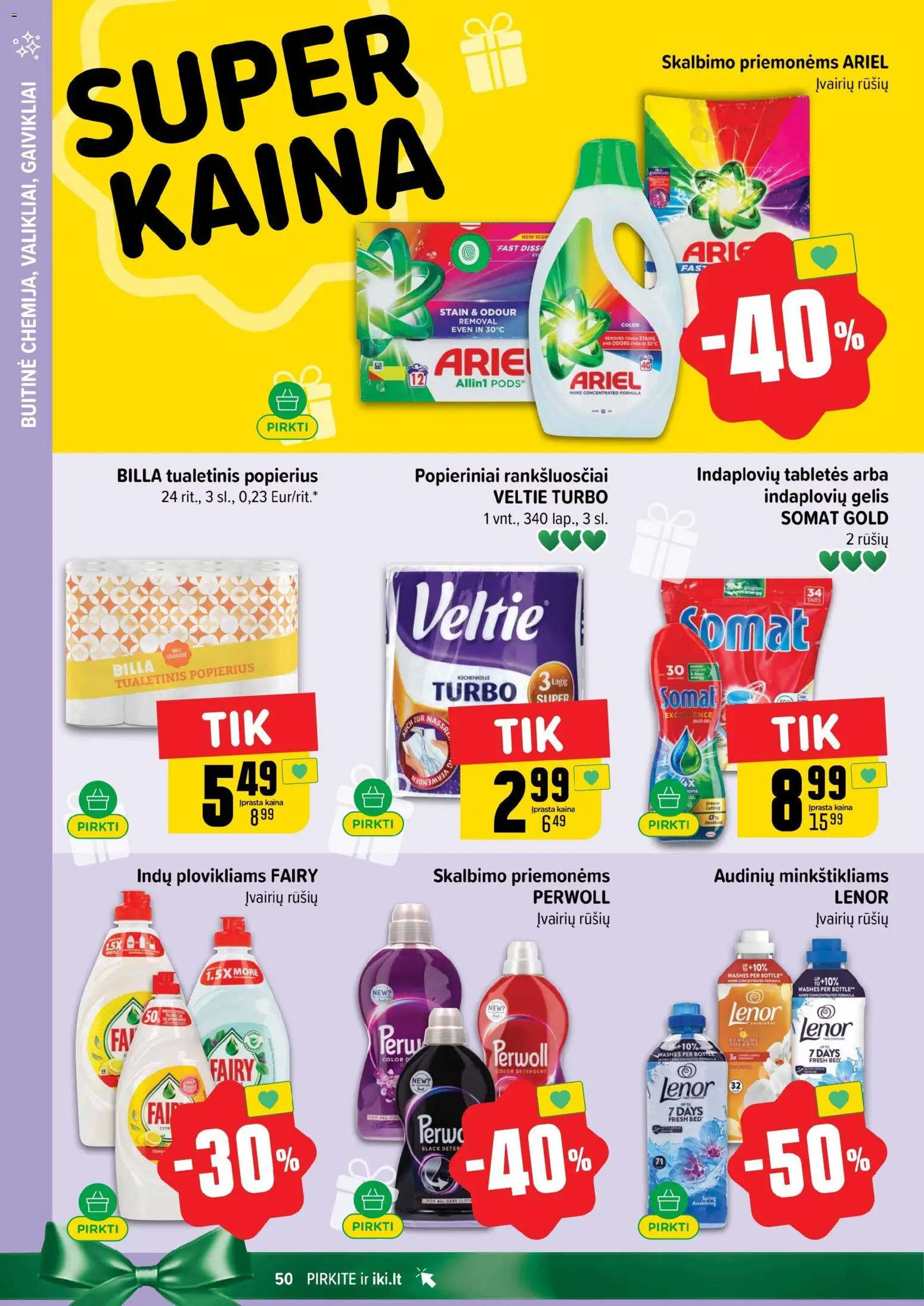 IKI akcijos nuo 27.10.2025 | Puslapis: 50 | Prekių: Tualetinis popierius