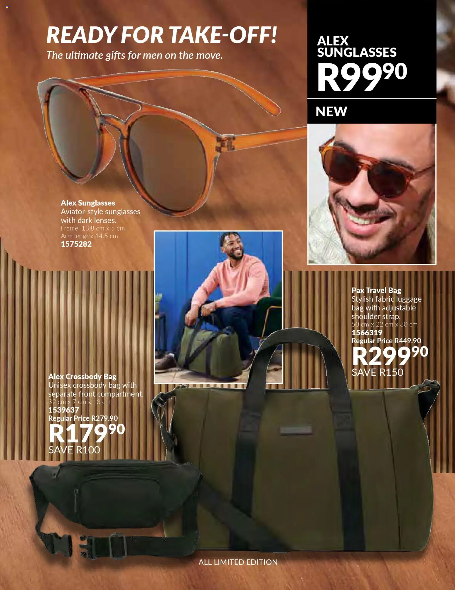 New Avon catalogue – valid from 01.12.2025 | Page: 115 | Products: Travel bag, Bag, Sunglasses, Frame