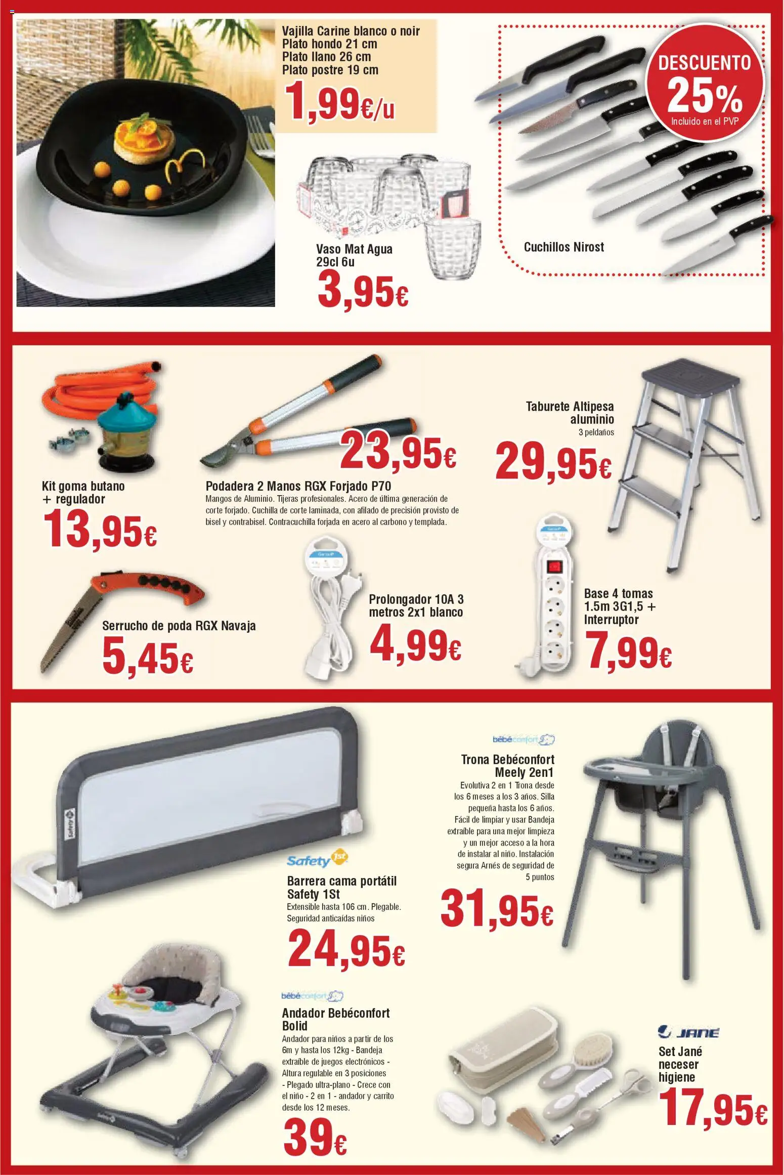 Froiz - Folleto Hiper │ válido desde el 08.01.2026 | Página: 9 | Productos: Taburete, Βρεφικό κρεβάτι, Bandeja, Silla