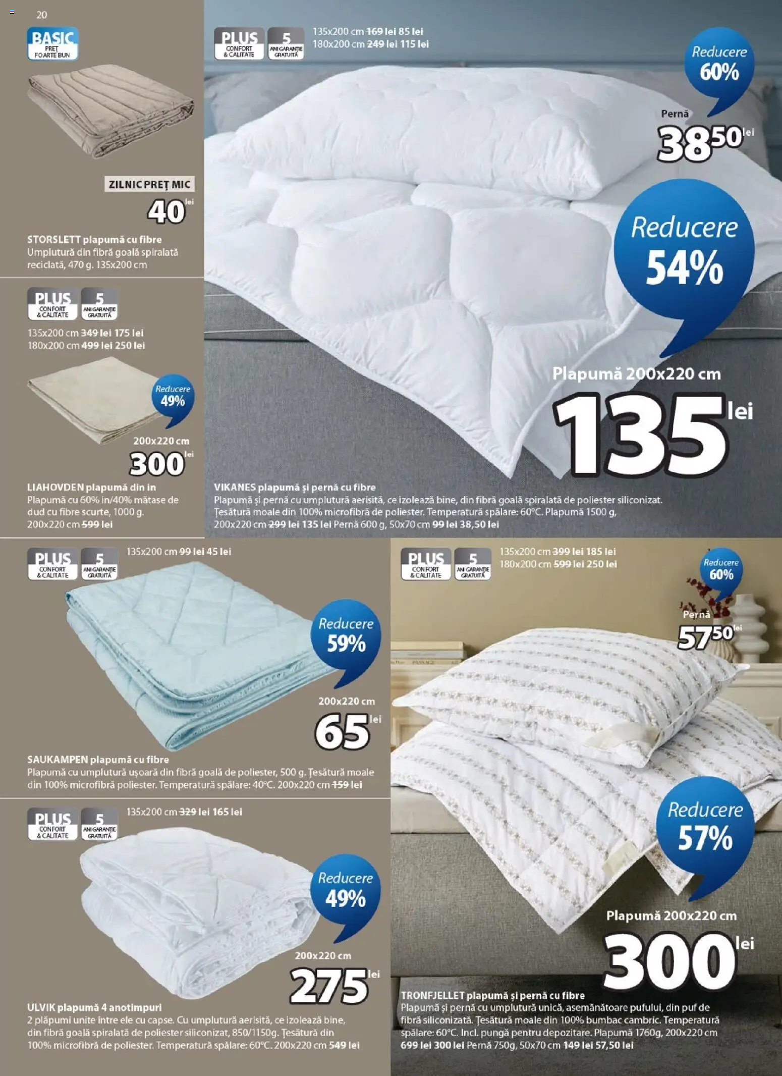 Noul catalog JYSK – valabil de la 24.04.2026 | Pagină: 20 | Produse: Pungă, Pernă, Plapumă