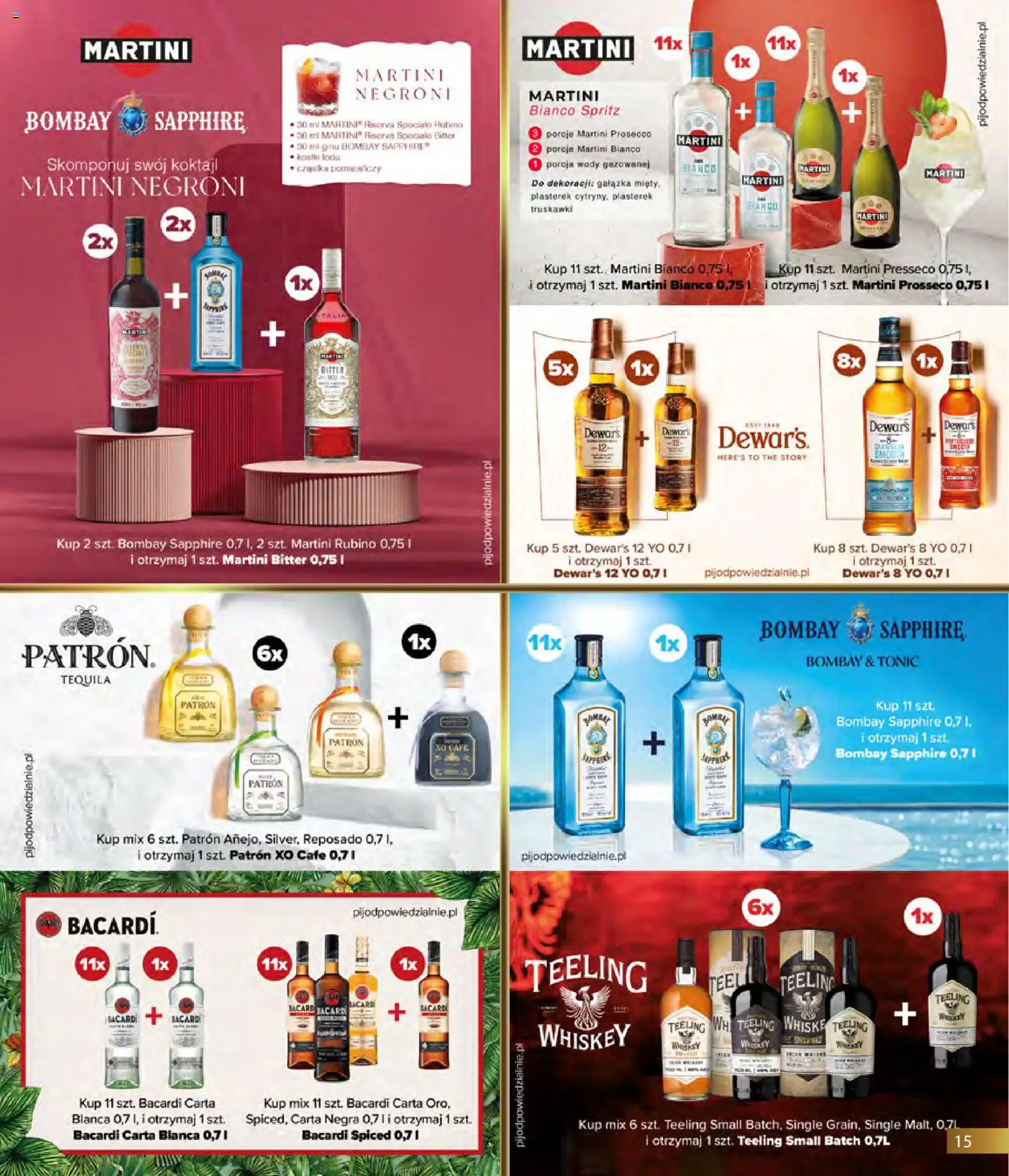 Eurocash Gazetka - Horeca od 01.12.2025 | Strona: 15 | Produkty: Martini, Martini prosecco, Tequila, Prosecco