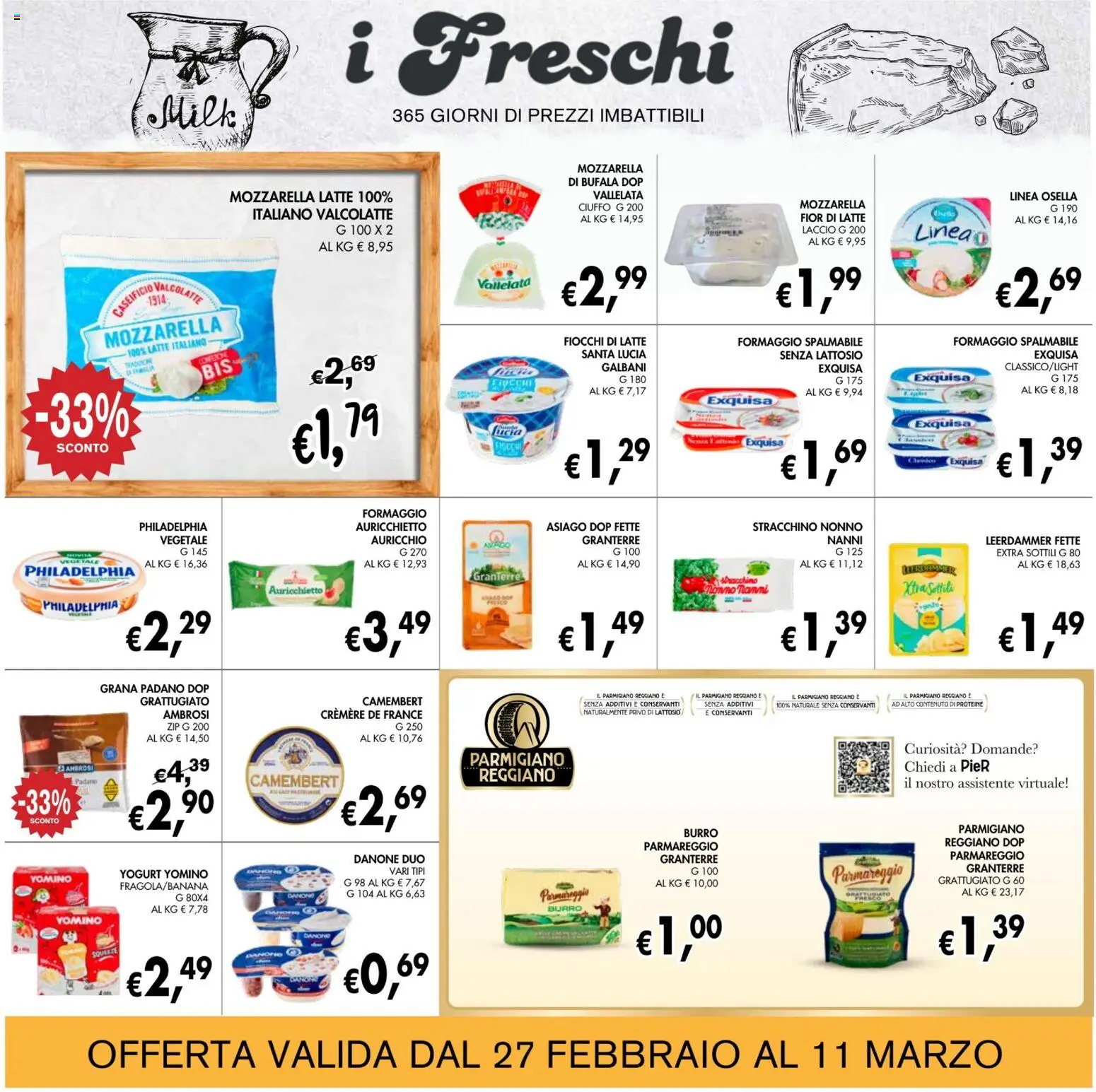 Volantino Coal del 27.02.2026 | Pagina: 10 | Prodotti: Fiocchi di latte, Formaggio, Burro, Stracchino