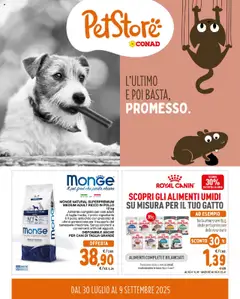 Anteprima del volantino Conad PetStore Lazio catalogo valido a partire dal 30.07.2025
