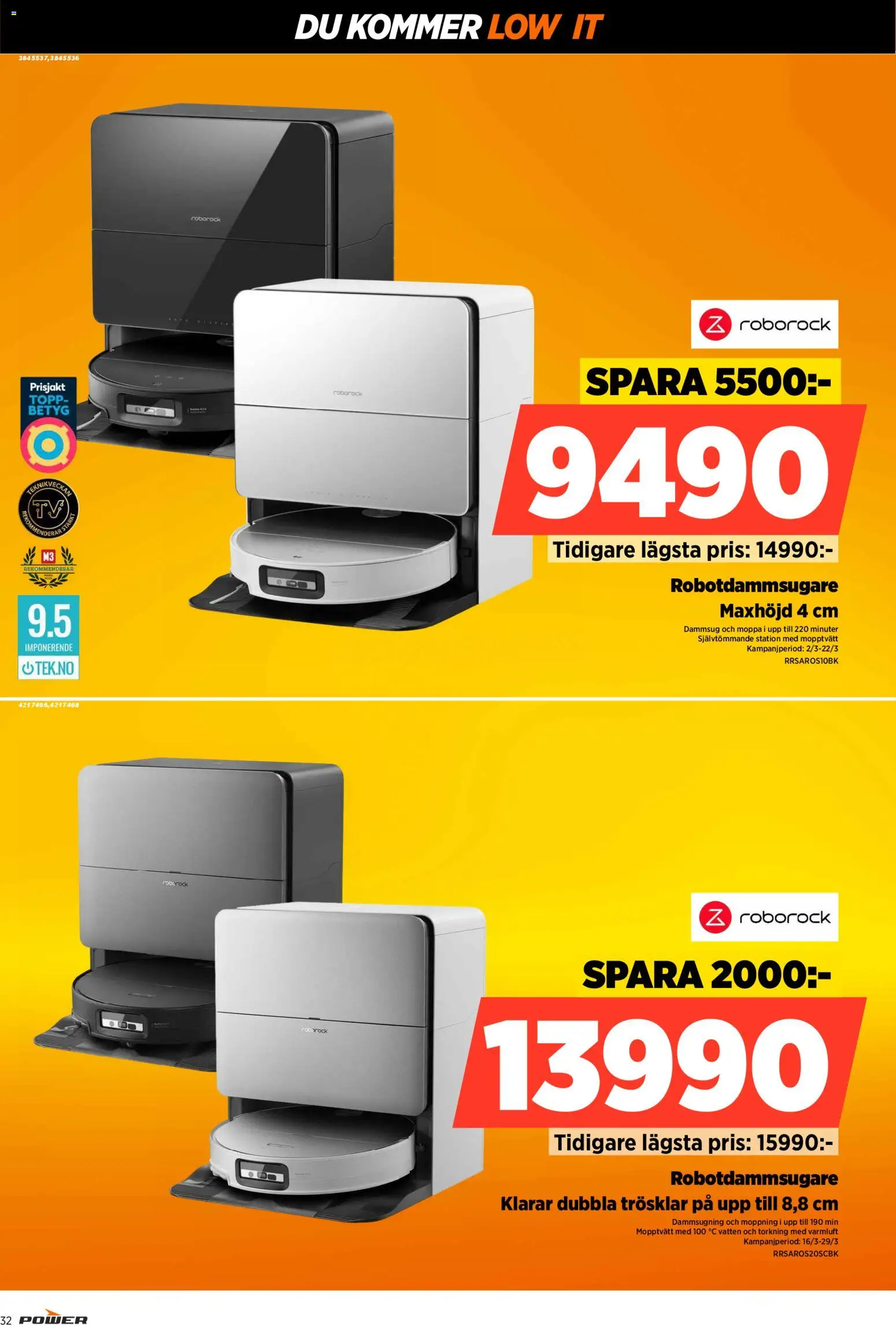 Power reklamblad aktuell från 16.03.2026 | Sida: 32 | Produkter: Topp, Robotdammsugare