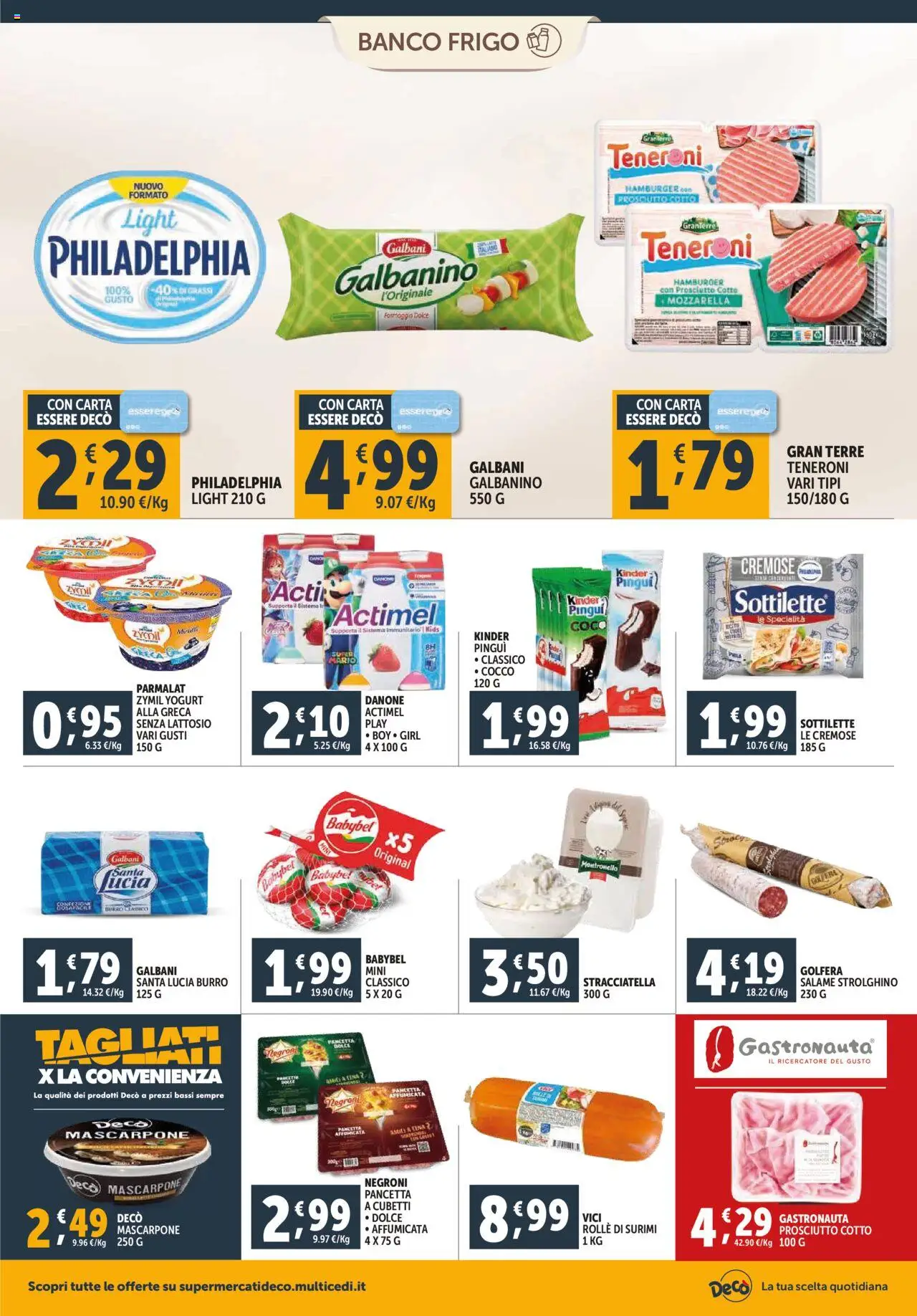 Volantino Decò del 16.10.2025 | Pagina: 10 | Prodotti: Pancetta, Mozzarella, Burro, Cocco