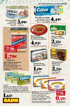 Vista previa Gadis - folleto válido desde el 26.02.2026 | Página: 32 | Productos: Sardinillas, Aceite, Aceite de oliva, Atún claro