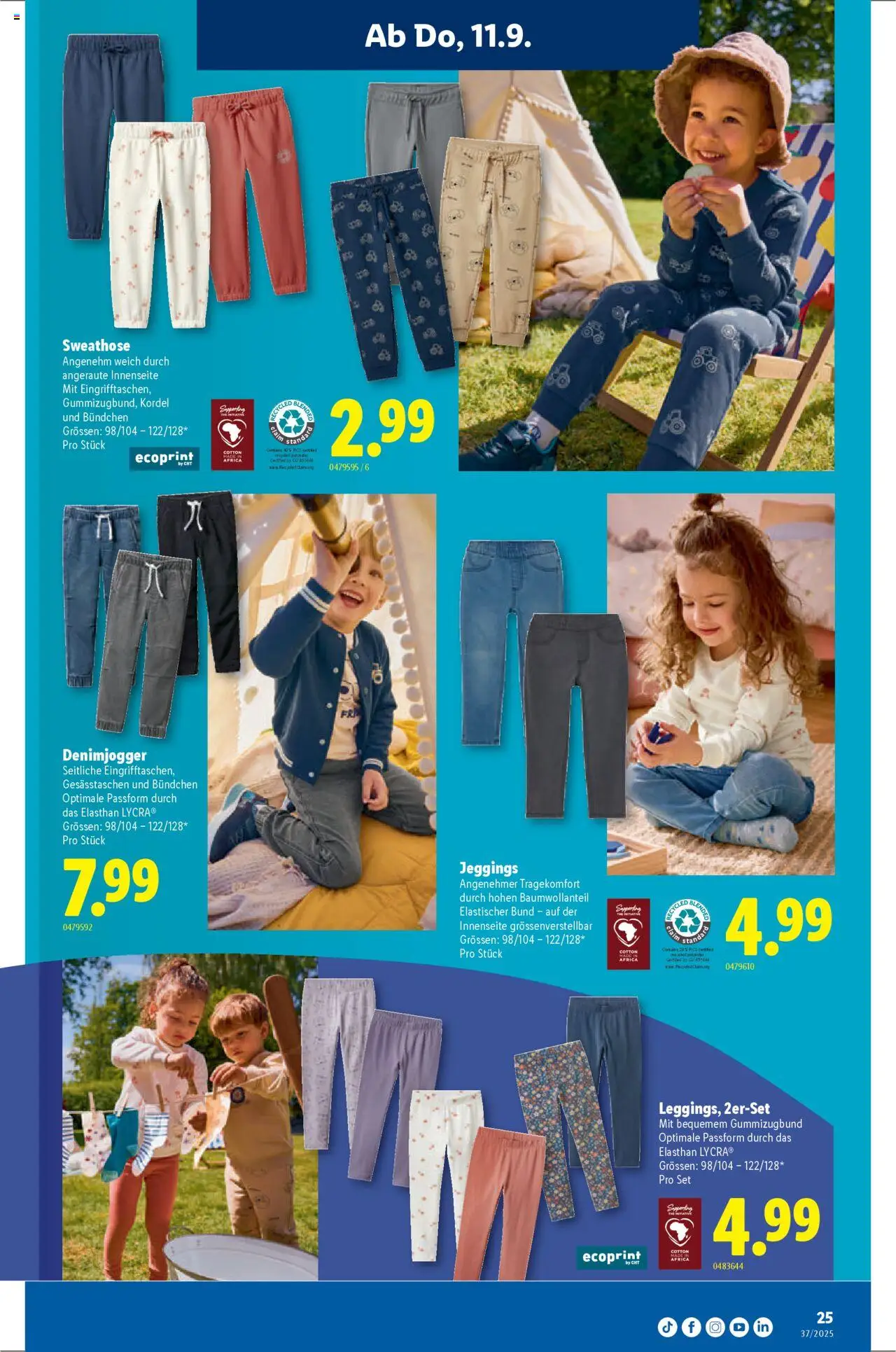 Lidl Aktionen – gültig ab 11.09.2025 | Seite: 25 | Produkte: Sweathose