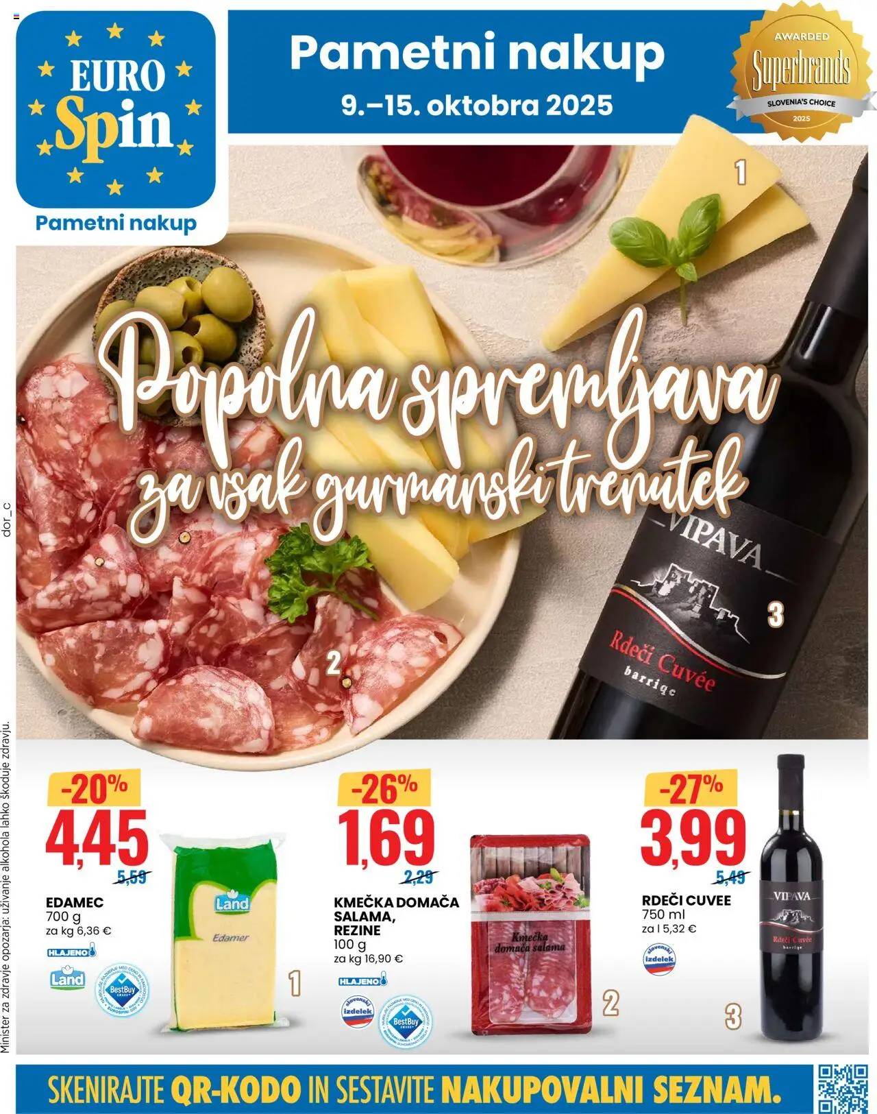 Novi Eurospin katalog ponudbe – veljaven od 09.10.2025 | Stran: 1 | Izdelki: Edamec