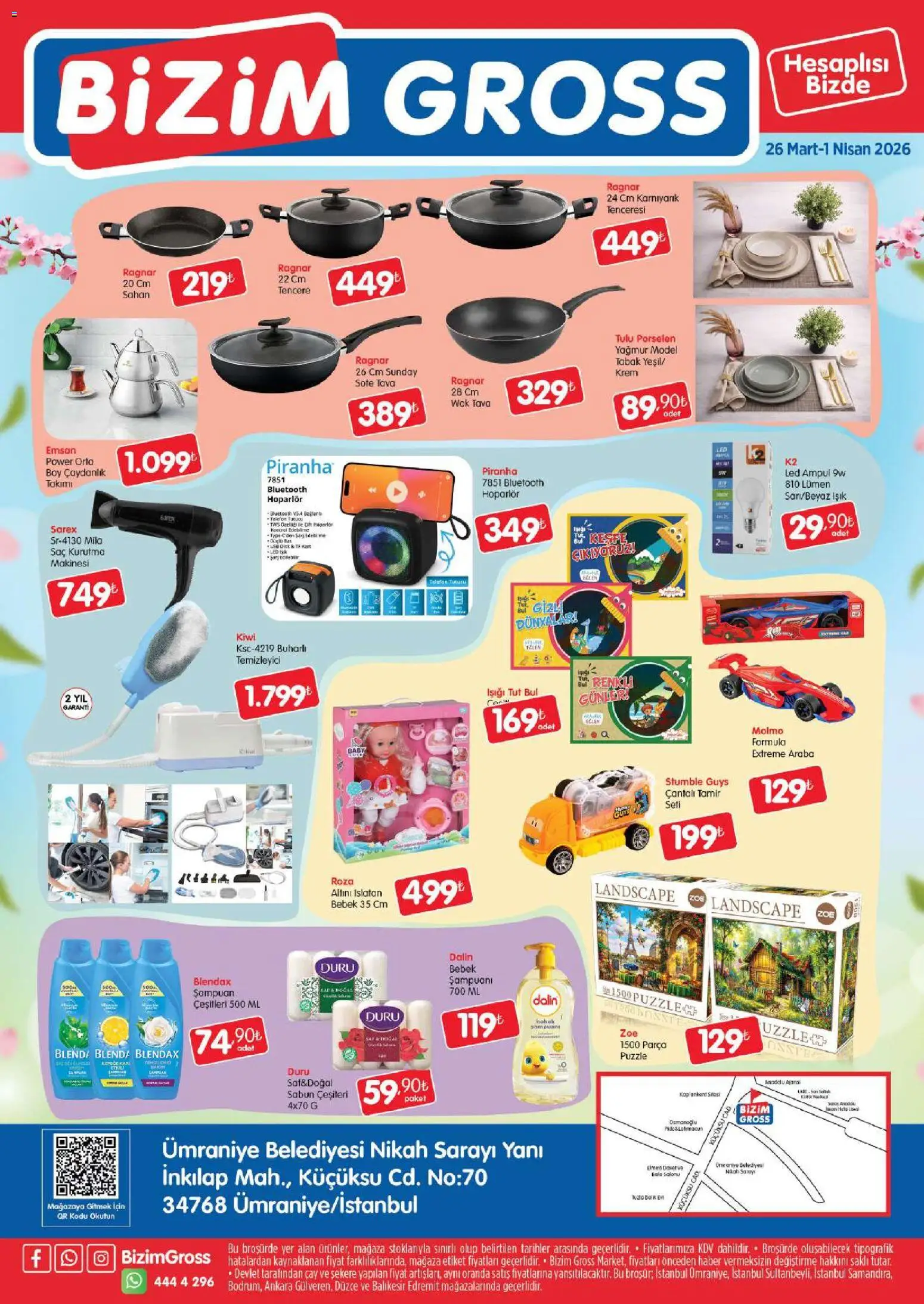 Bizim Toptan - Bizim Gross Fırsat Bülteni - 26.03.2026 tarihinden itibaren geçerlidir | Sayfa: 4 | Ürünler: Şampuan, Krem, Çay, Hoparlör