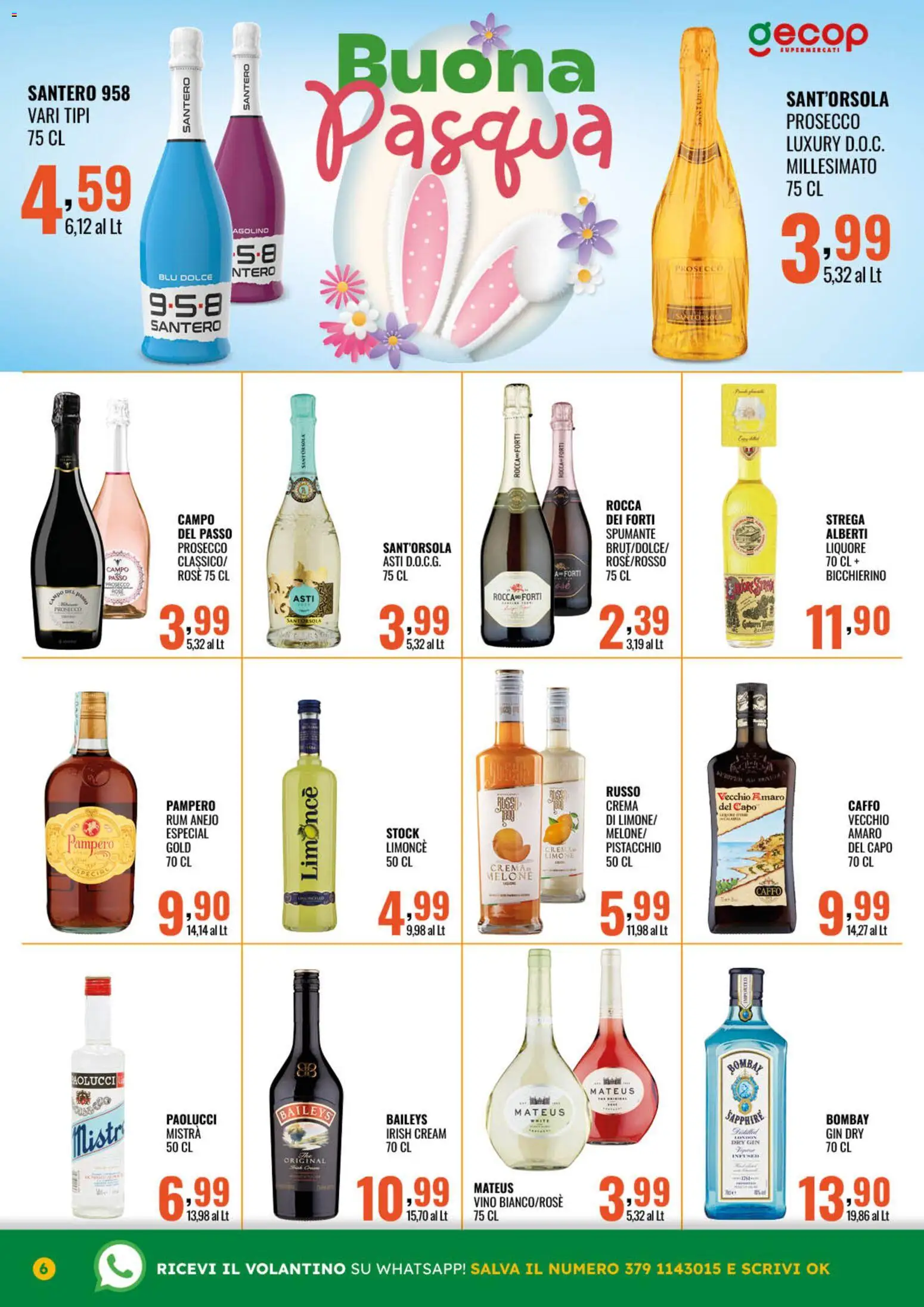 Volantino GECOP del 23.03.2026 | Pagina: 6 | Prodotti: Limone, Vino, Spumante, Liquore
