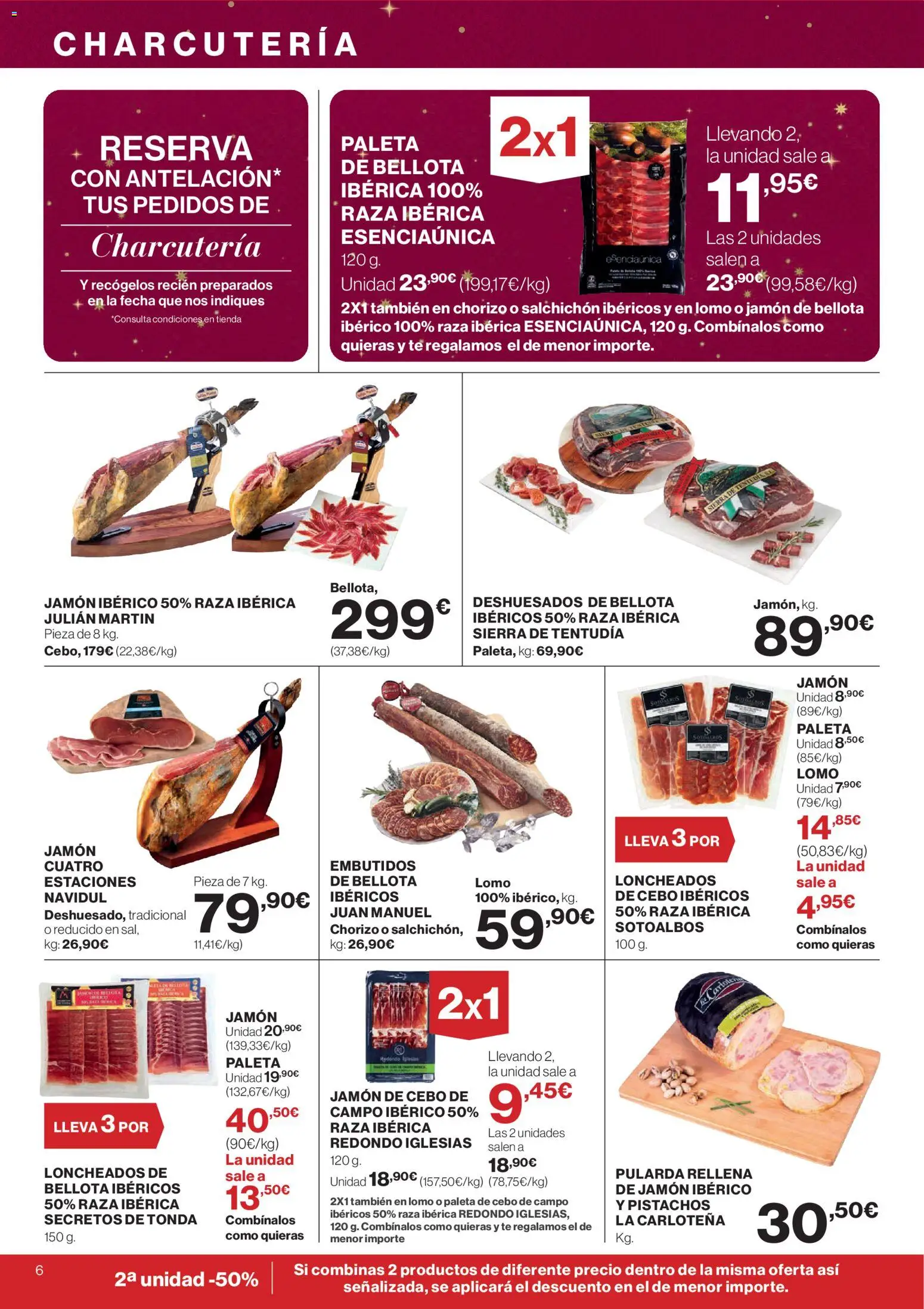 Hipercor catálogo │ válido desde el 20.11.2025 | Página: 6 | Productos: Jamón ibérico, Jamón, Té, Νυχτικό