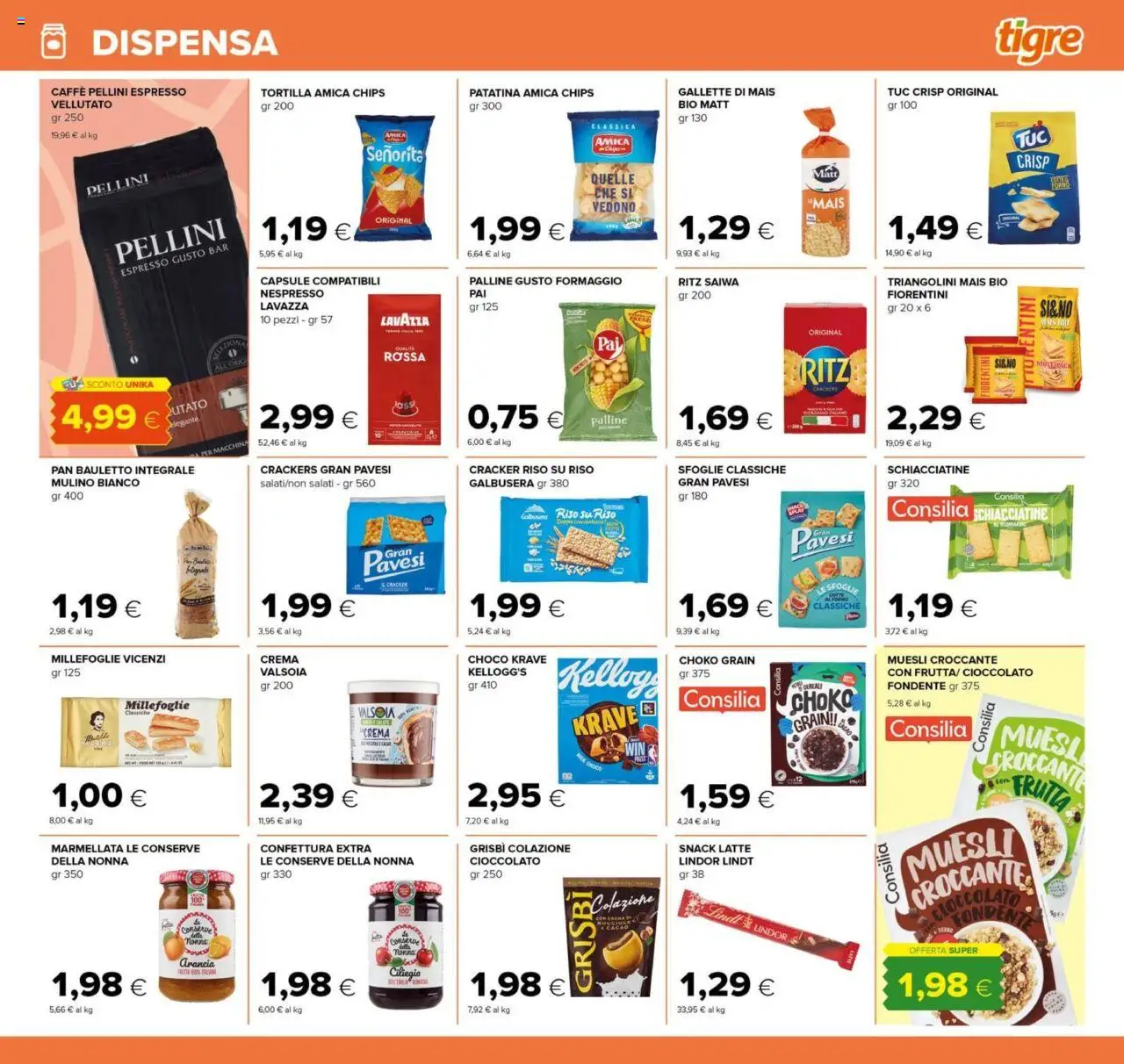 Volantino Tigre del 21.08.2025 | Pagina: 13 | Prodotti: Muesli, Crema, Arancia, Mais