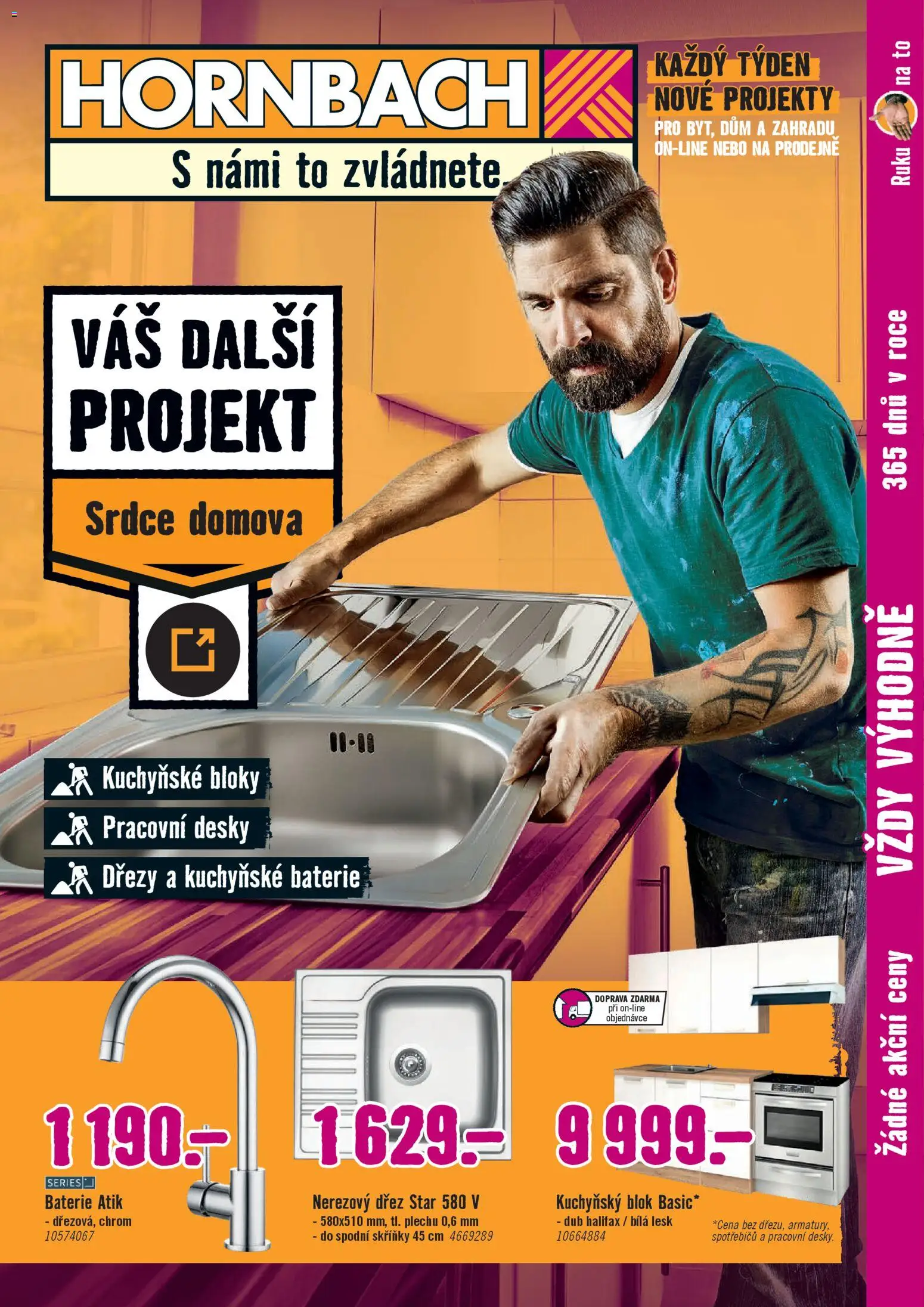 HORNBACH leták - Srdce domova od 12.11.2025 | Strana: 1 | Produkty: Dřez, Blok, Baterie, Desky