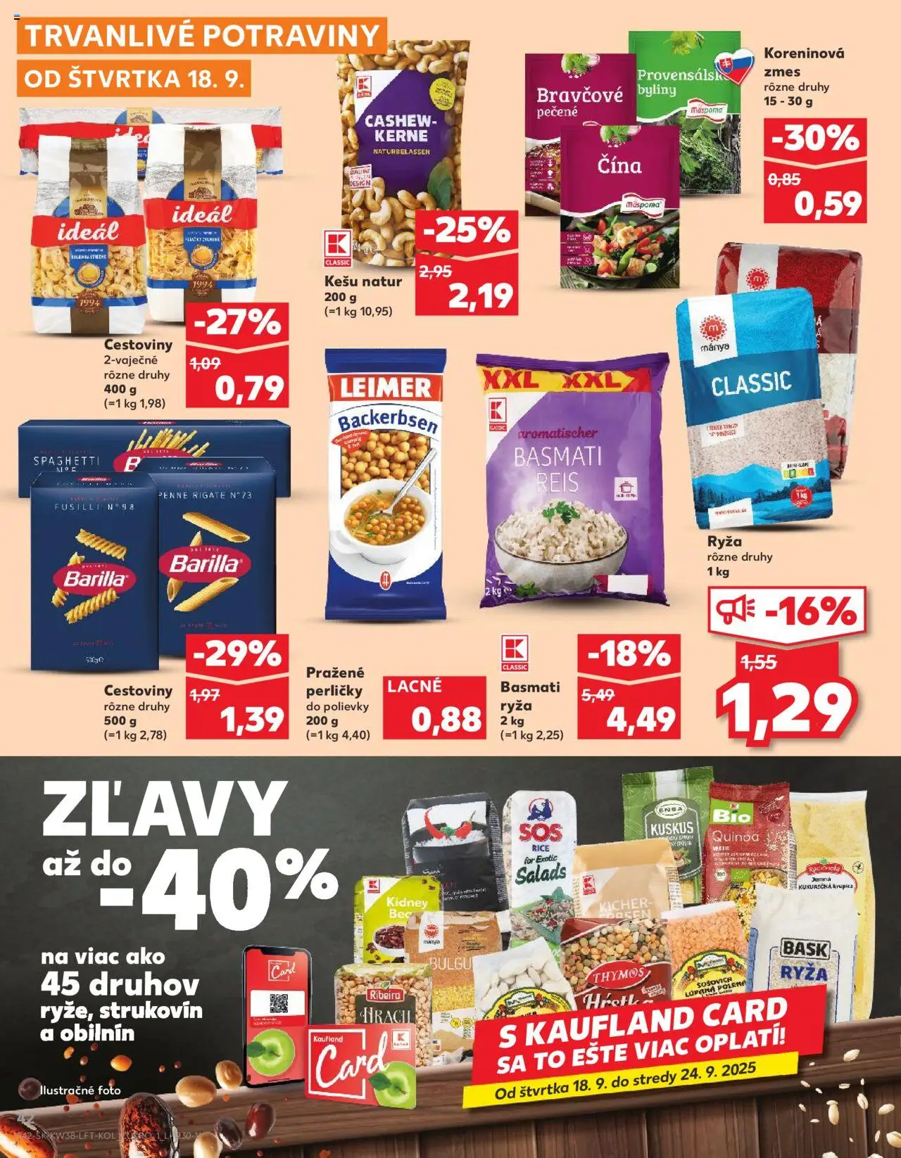 Kaufland SK akciós ujság - amely érvényes a következő dátumtól: 18.09.2025 | Oldal: 42