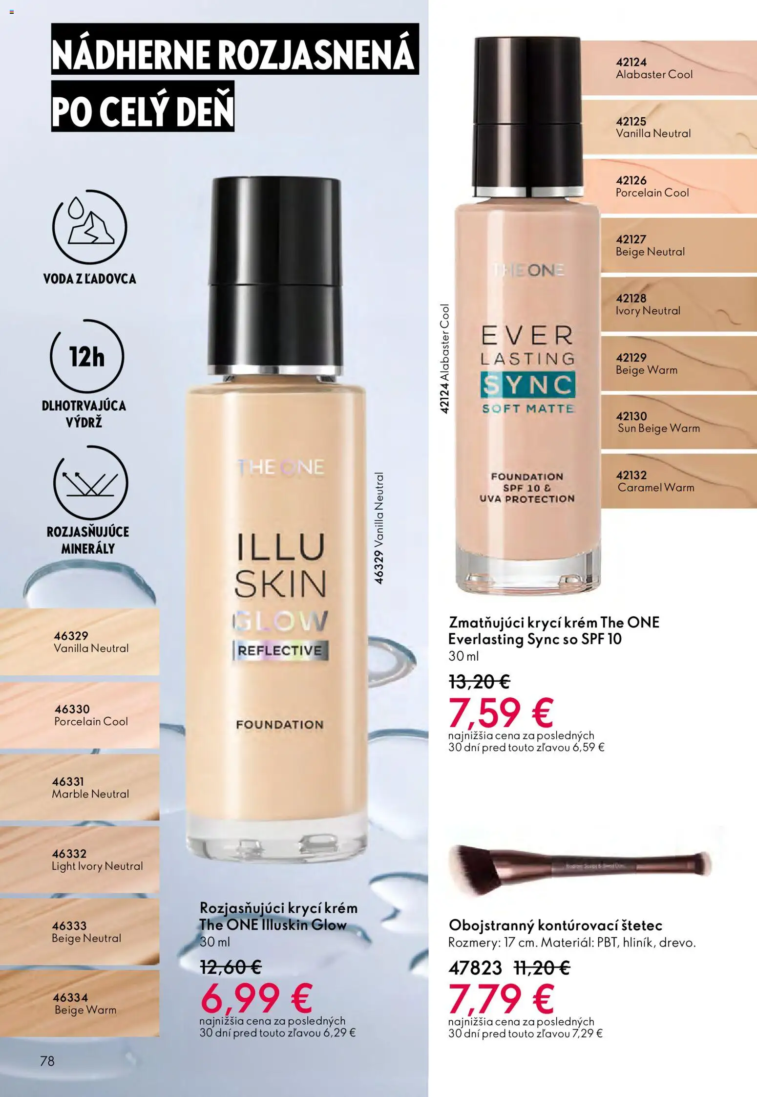 Nové Oriflame akcie – leták je platný od 12.11.2025 | Strana: 78 | Produkty: Štetec, Krém, Voda