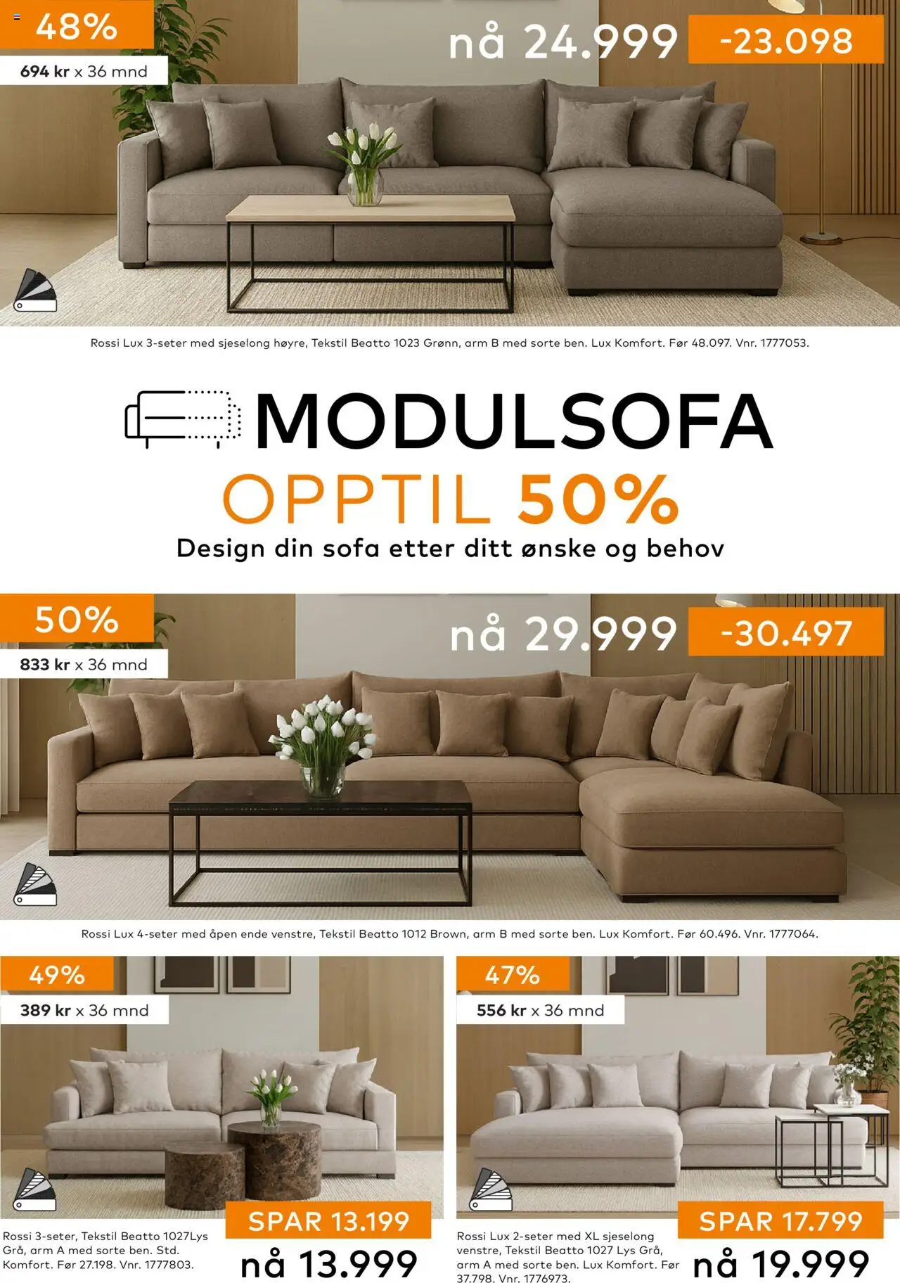  | Side: 3 | Produkter: Lys, Sofa, Sjeselong