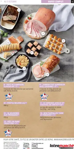 Intermarché - Prévisualisation de 14 - RÔTI DE PORC TRADITION (1), 1 tranche de 40g environ par personne soit 400g environ valide à partir de 01.04.2026 | Page: 13 | Produits: Citron, Buffet, Beurre, Porc