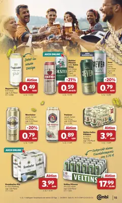Combi Prospekt 	 ab 20.04.2026 gültig | Seite: 15 | Produkte: Pils, Astra, Warsteiner, Veltins