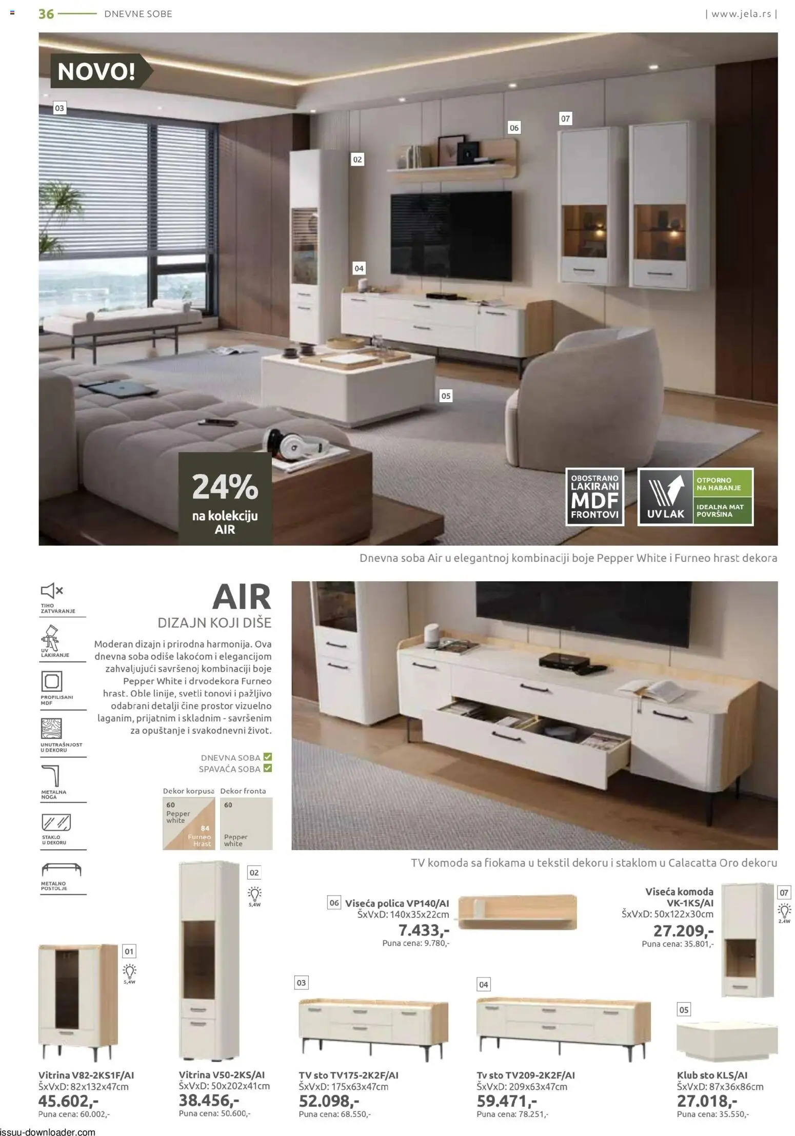 Jela katalog - važi od 09.02.2026 | Strana: 36 | Proizvode: Komoda, Tv komoda, Polica, Sto