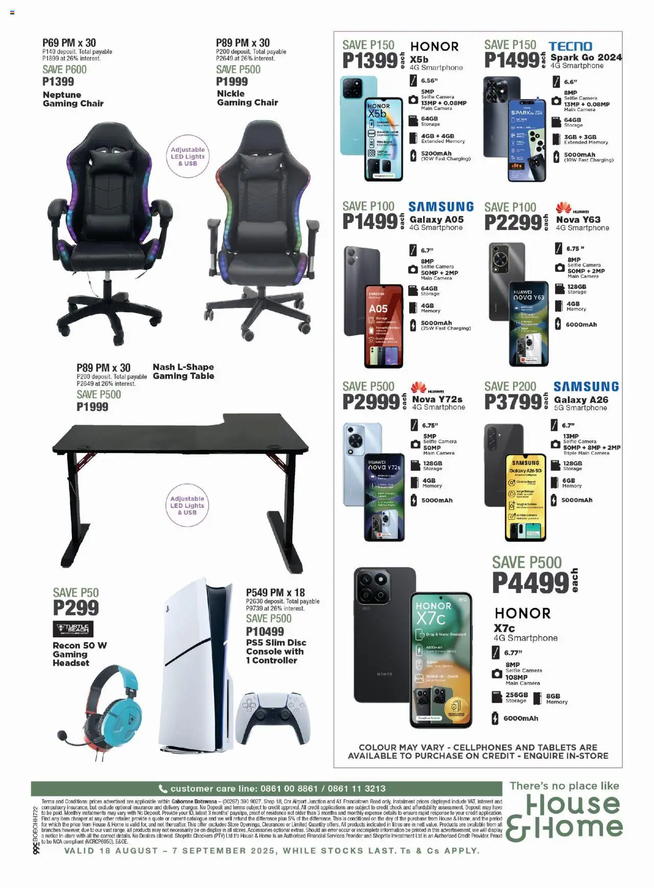 House and Home - Botswana Catalogue │ valid from 18.08.2025 | Page: 16 | Products: Headset, Smartphone, Camera, Table
