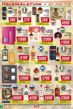 COOP - Abc & Szuper / Tisza - amely érvényes a következő dátumtól: 24.10.2025 | Oldal: 10 | Termékek: Jameson, Gin, Likőr, Whisky