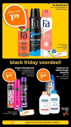Trekpleister - Black Friday - Voorbeeld van een folder van Trekpleister, geldig van 25.11.2025 | Pagina: 45 | Producten: Deodorant, Douche, Parfum, Gel