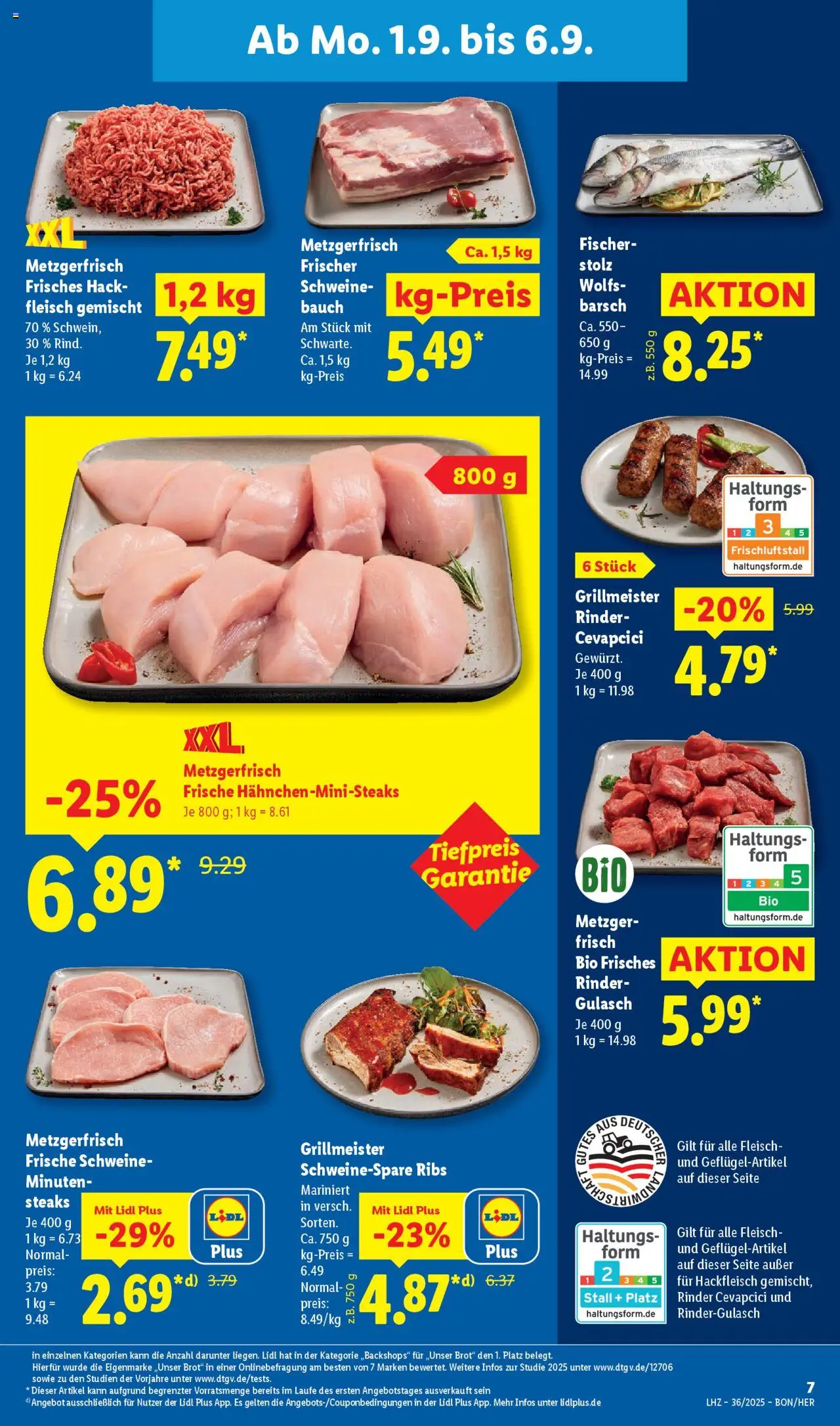 Lidl Prospekt Bestwig	 - gültig ab dem 01.09.2025 | Seite: 13 | Produkte: Rindergulasch, Cevapcici, Fleisch, Hackfleisch
