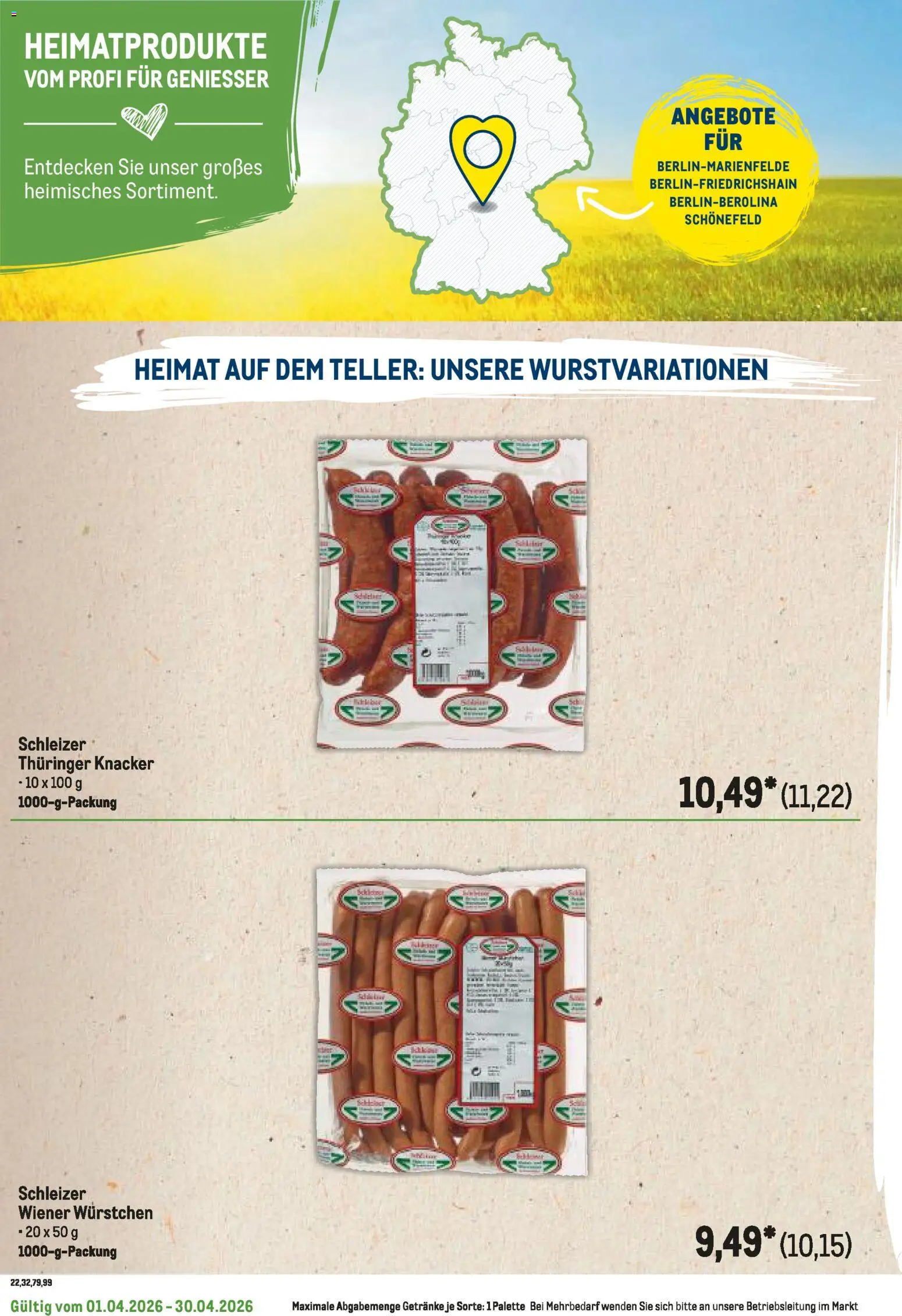 Metro Regionaler Flyer – gültig ab 01.04.2026 | Seite: 74 | Produkte: Wiener wurstchen